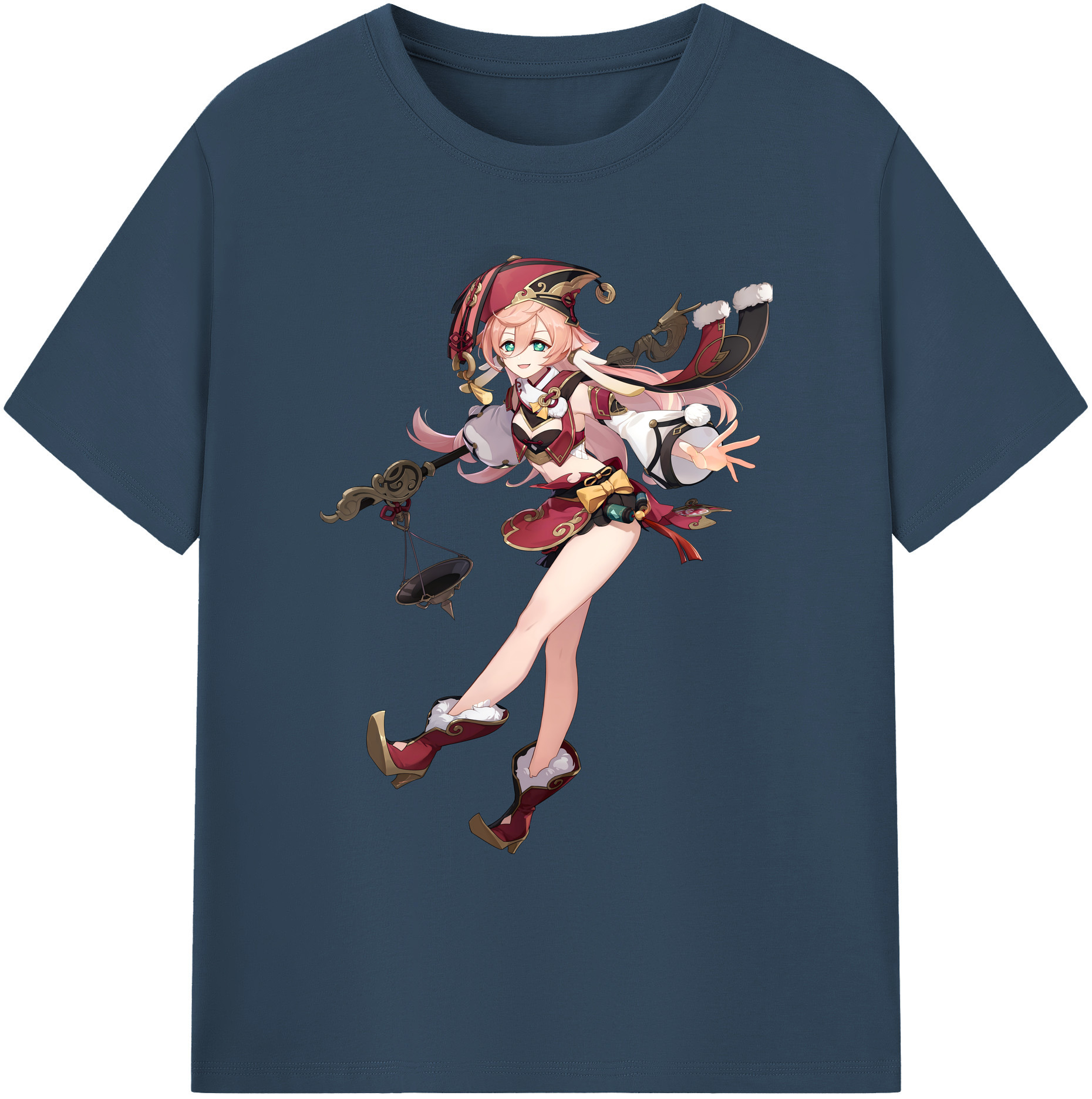 げんし神 ヤンフェイ genshin Yanfei 綿100％ メンズ半袖Tシャツ｜肌触りやわらか＆通気性