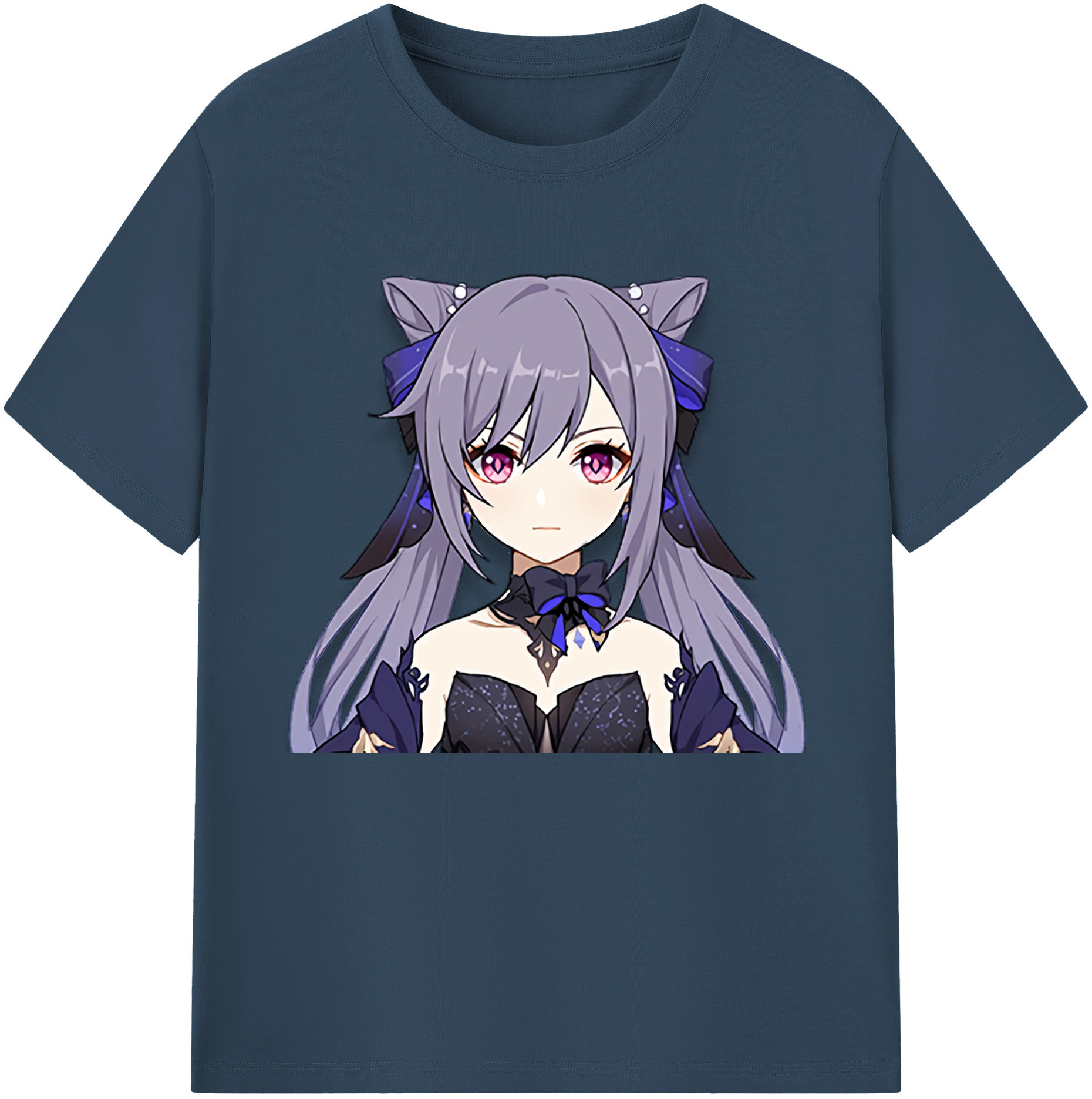 げんし神 刻晴 こくせい genshin Kokusei 綿100％ メンズ半袖Tシャツ｜肌触りやわらか＆通気性
