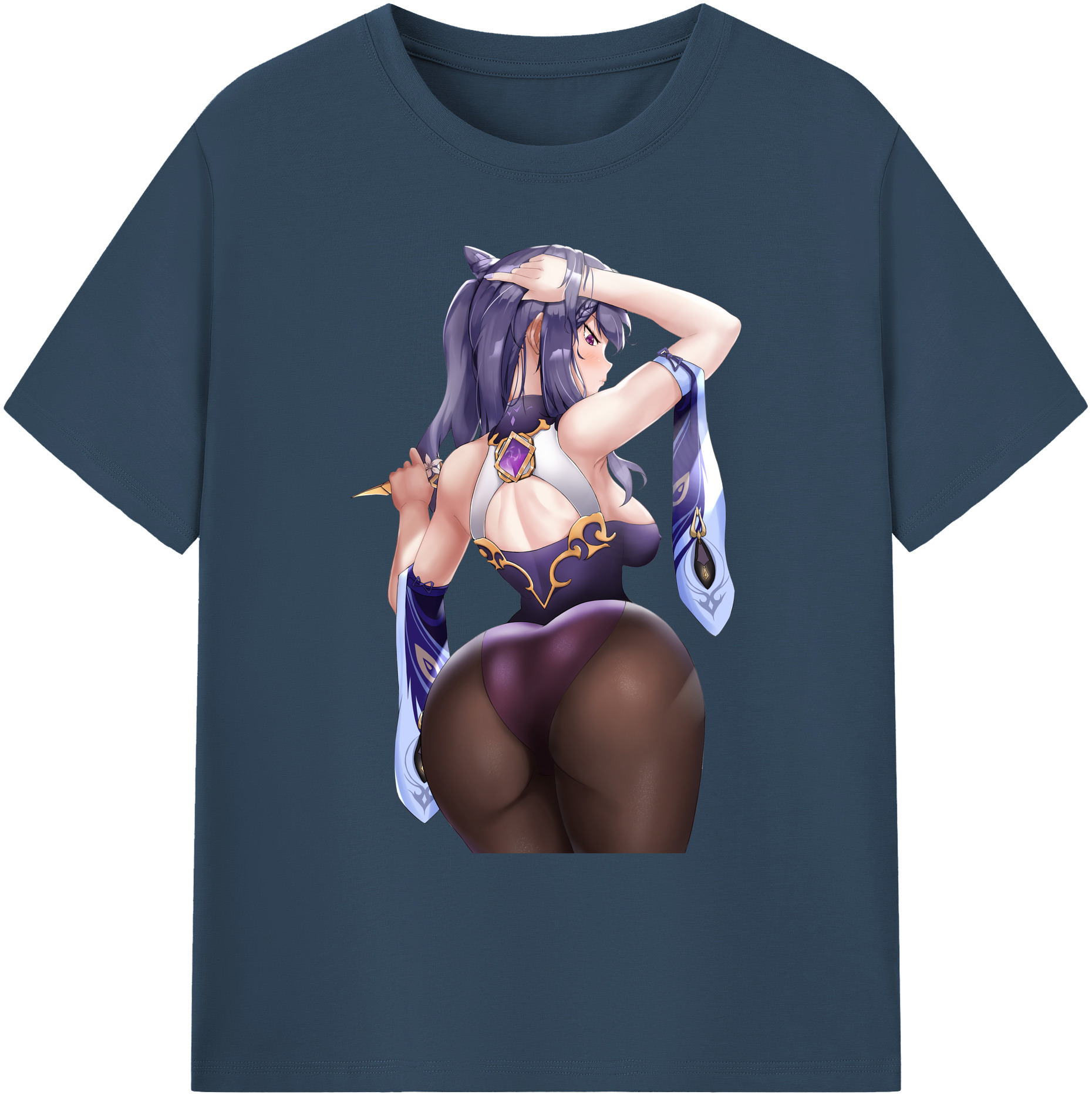 げんし神 刻晴 こくせい genshin Kokusei 綿100％ メンズ半袖Tシャツ｜肌触りやわらか＆通気性
