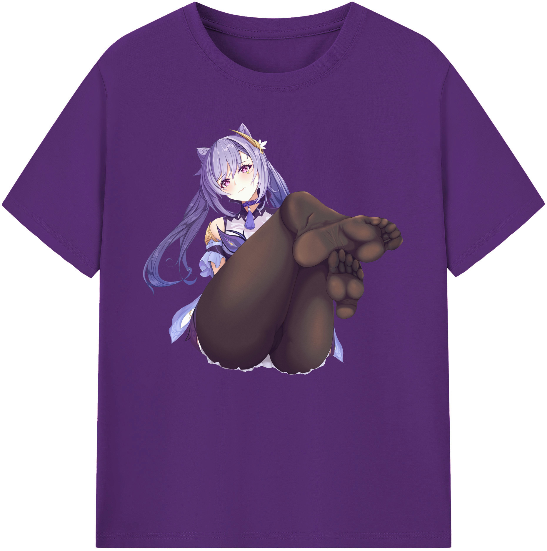 げんし神 刻晴 こくせい genshin Kokusei 綿100％ メンズ半袖Tシャツ｜肌触りやわらか＆通気性