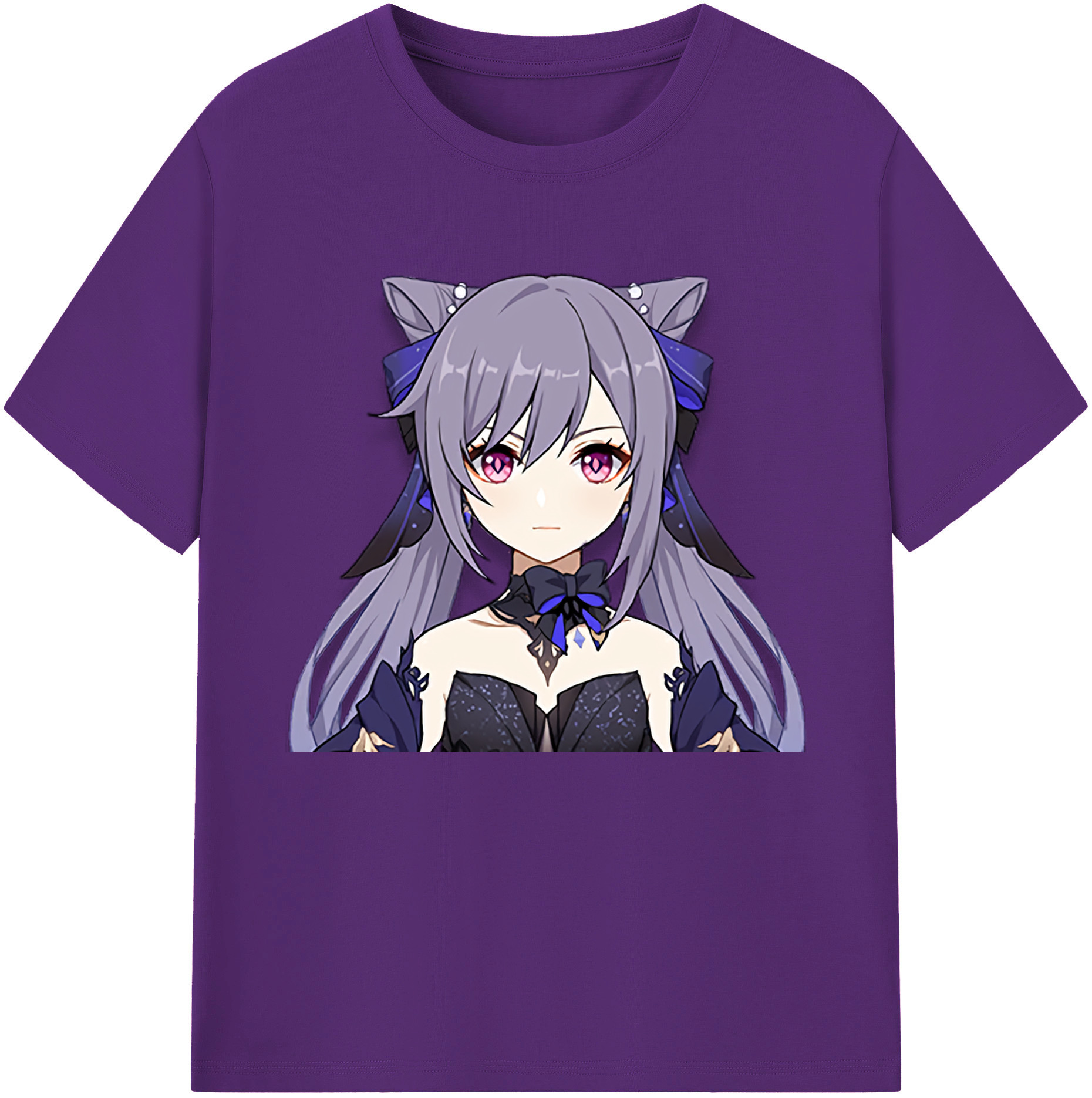 げんし神 刻晴 こくせい genshin Kokusei 綿100％ メンズ半袖Tシャツ｜肌触りやわらか＆通気性