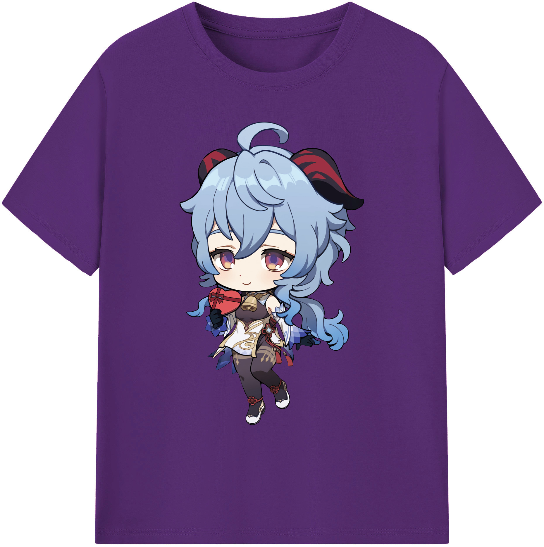 げんし神 甘雨 かんう genshin Ganyu 綿100％ メンズ半袖Tシャツ｜肌触りやわらか＆通気性