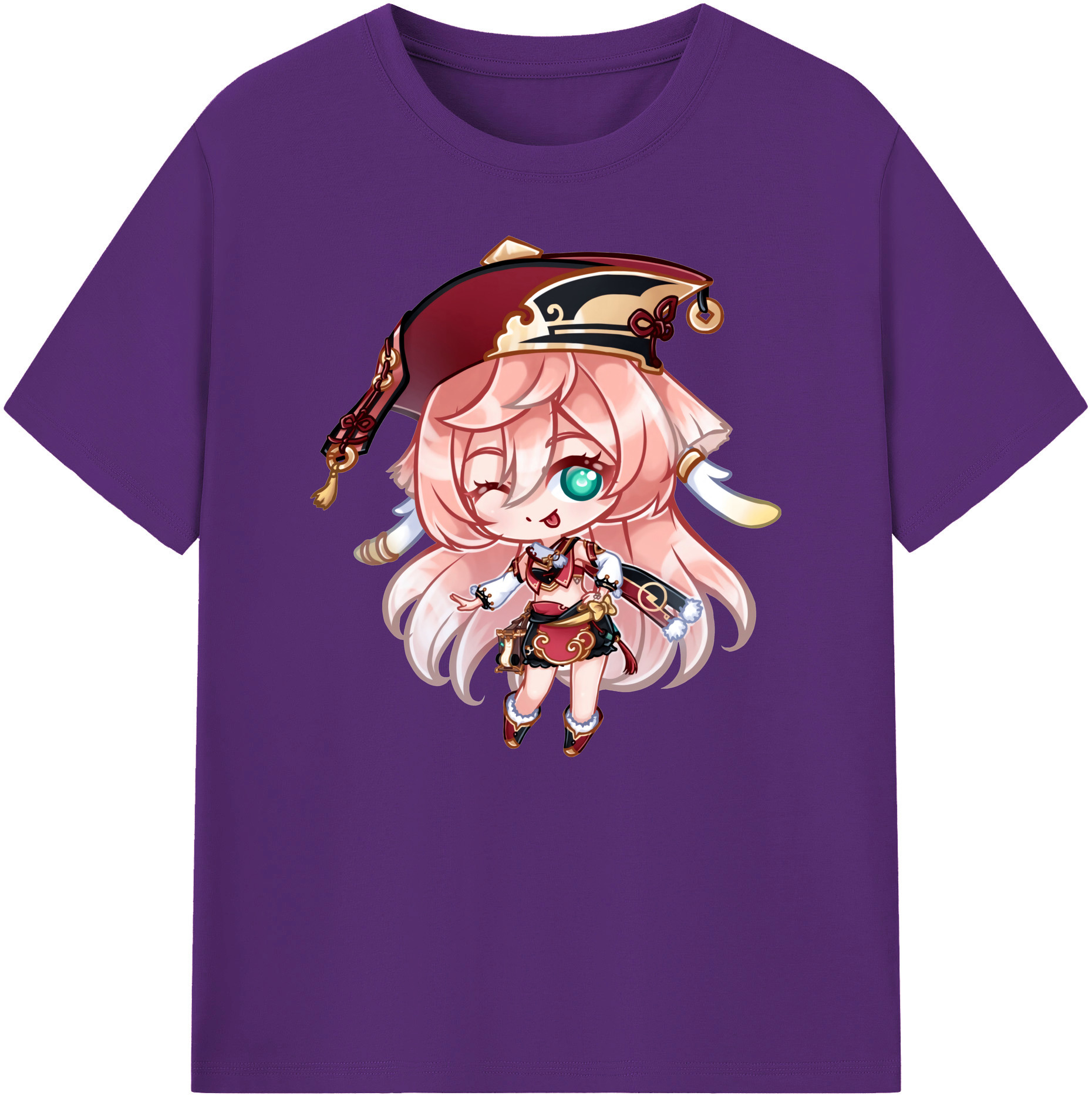 げんし神 ヤンフェイ genshin Yanfei 綿100％ メンズ半袖Tシャツ｜肌触りやわらか＆通気性