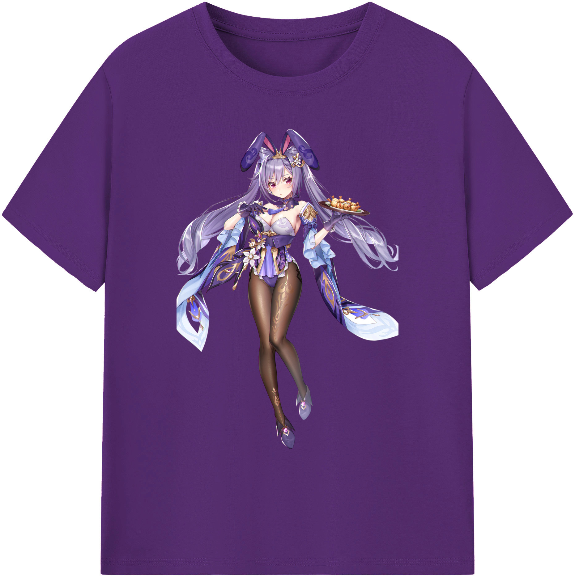 げんし神 刻晴 こくせい genshin Kokusei 綿100％ メンズ半袖Tシャツ｜肌触りやわらか＆通気性