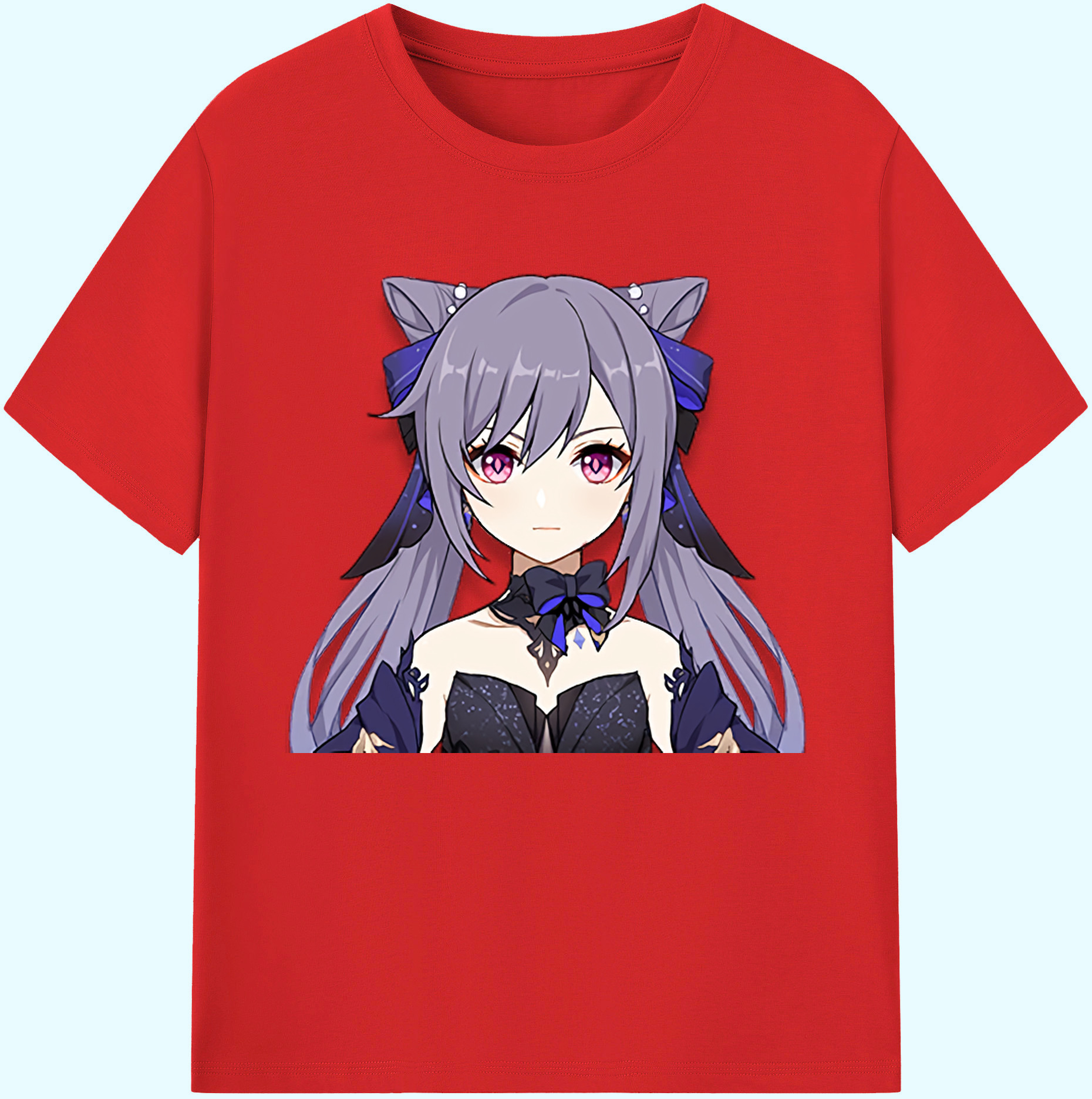 げんし神 刻晴 こくせい genshin Kokusei 綿100％ メンズ半袖Tシャツ｜肌触りやわらか＆通気性