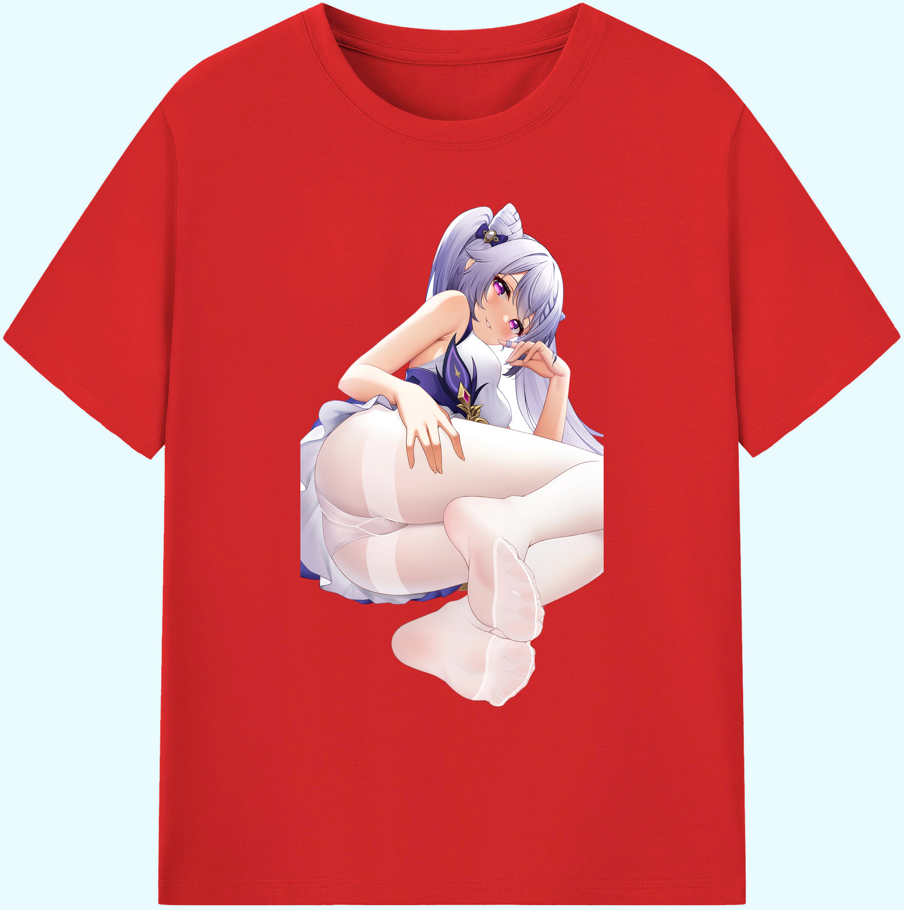 げんし神 刻晴 こくせい genshin Kokusei 綿100％ メンズ半袖Tシャツ｜肌触りやわらか＆通気性