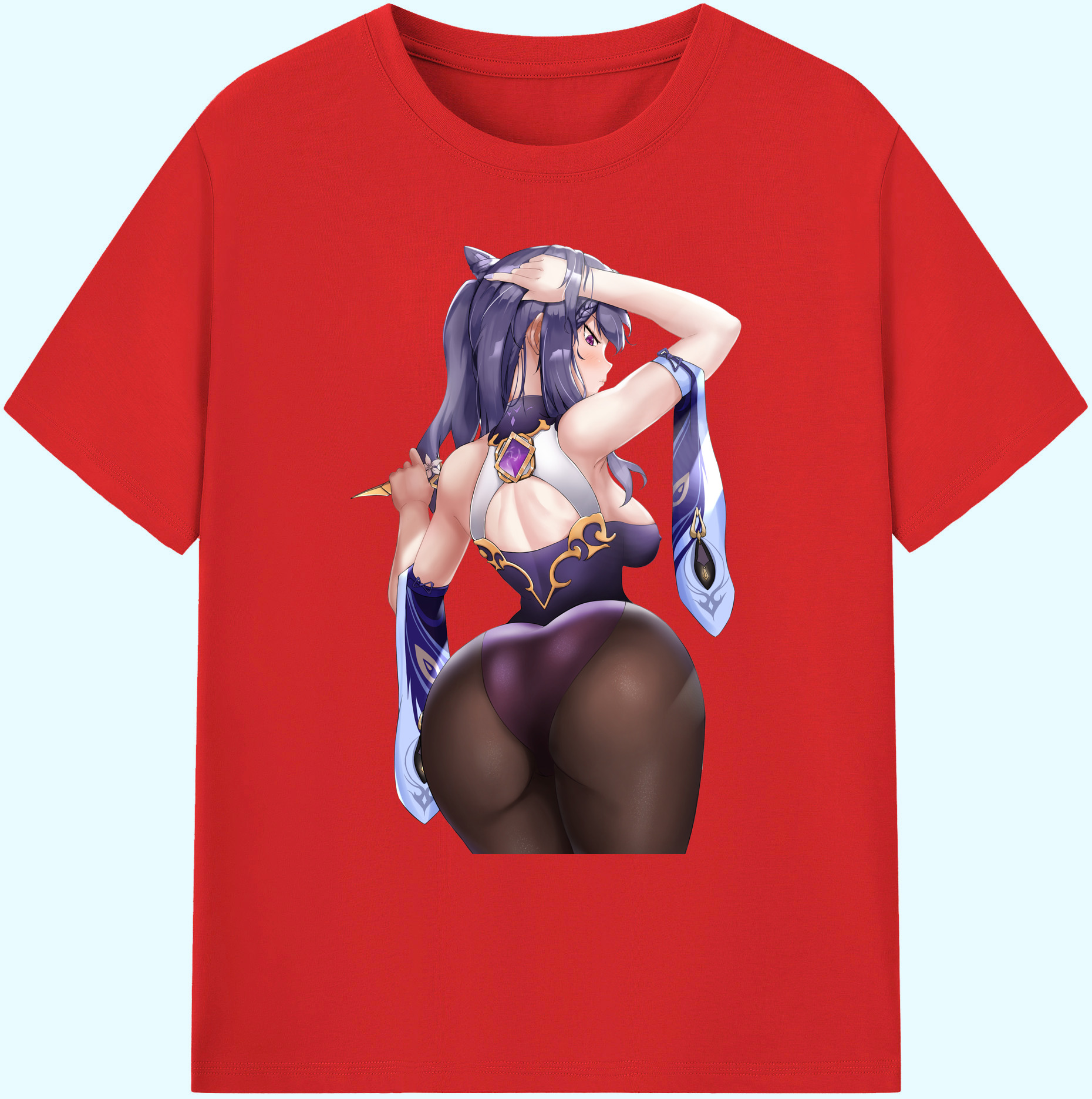 げんし神 刻晴 こくせい genshin Kokusei 綿100％ メンズ半袖Tシャツ｜肌触りやわらか＆通気性