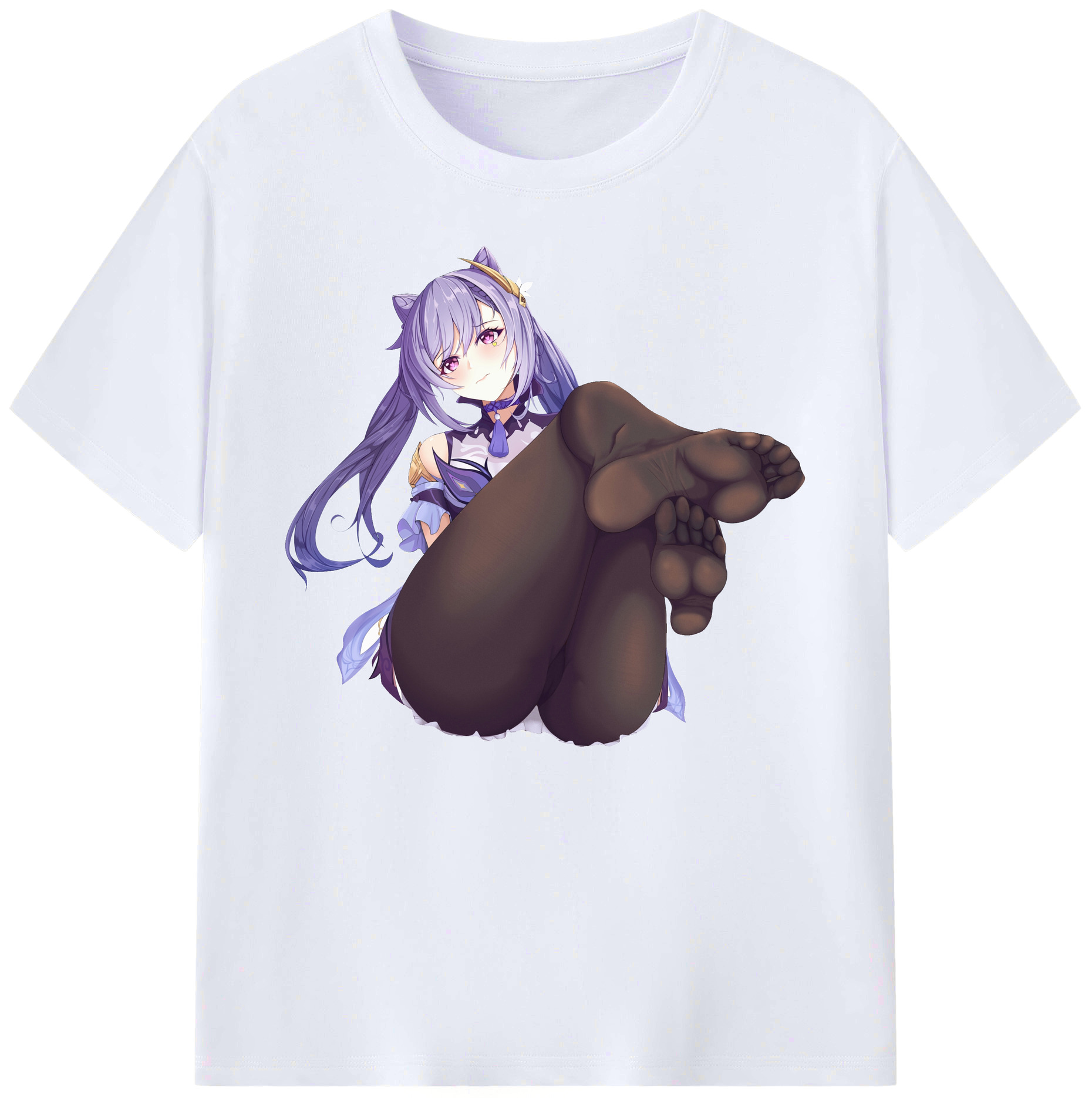 げんし神 刻晴 こくせい genshin Kokusei 綿100％ メンズ半袖Tシャツ｜肌触りやわらか＆通気性