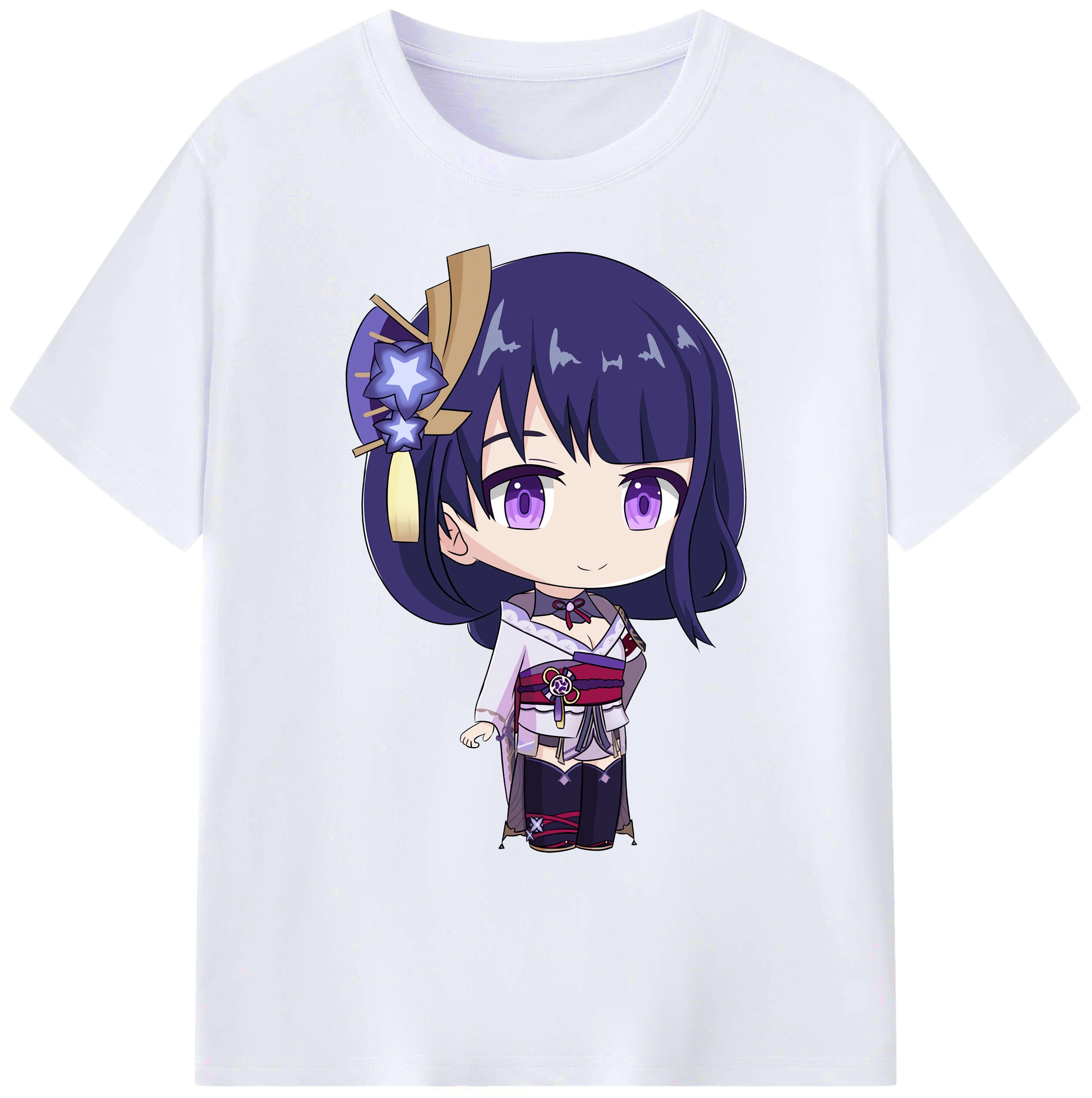 げんし神 雷電将軍 らいでんしょうぐん genshin Raiden Shogun 綿100％ メンズ半袖Tシャツ｜肌触りやわらか＆通気性