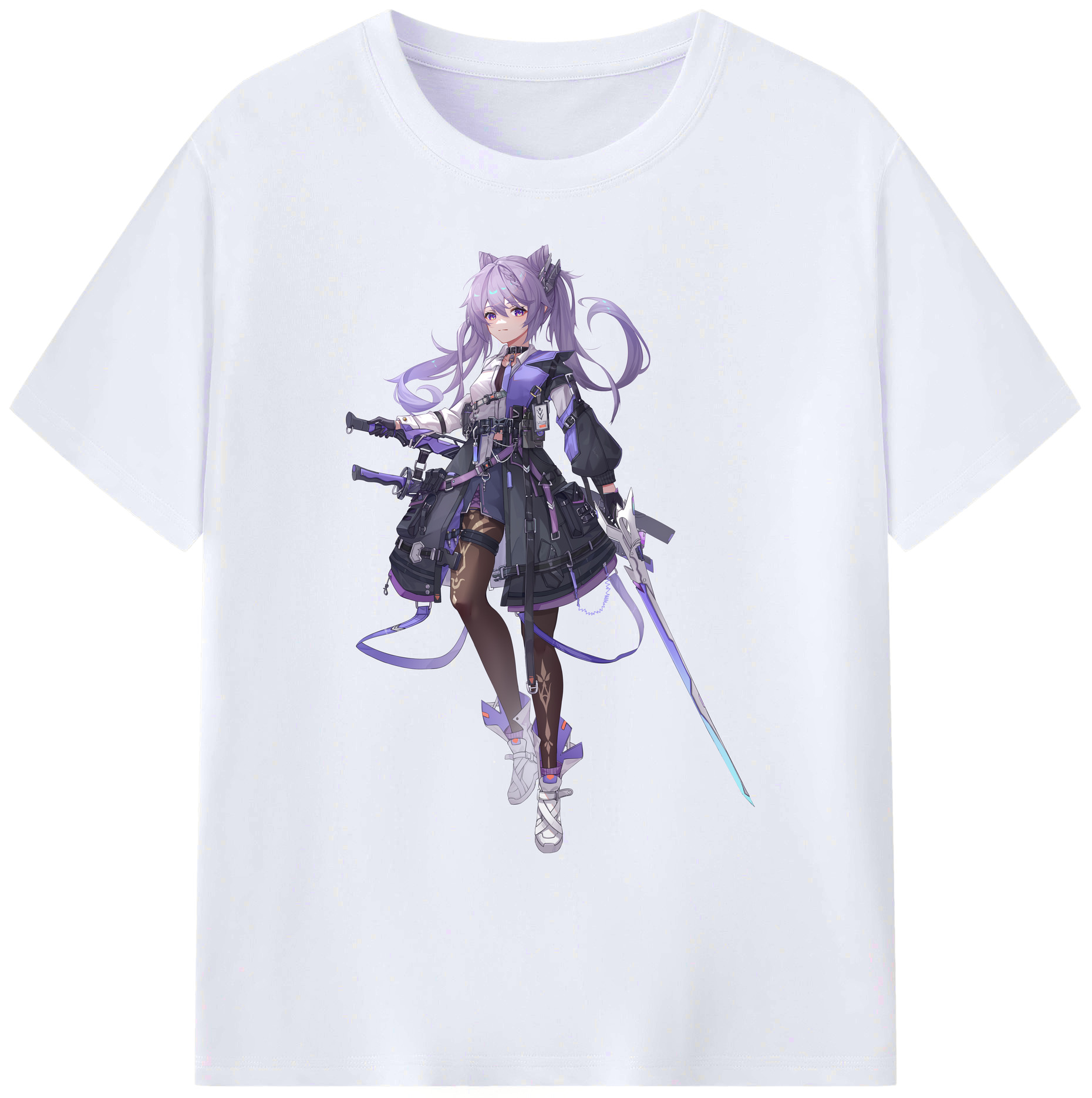 げんし神 刻晴 こくせい genshin Kokusei 綿100％ メンズ半袖Tシャツ｜肌触りやわらか＆通気性