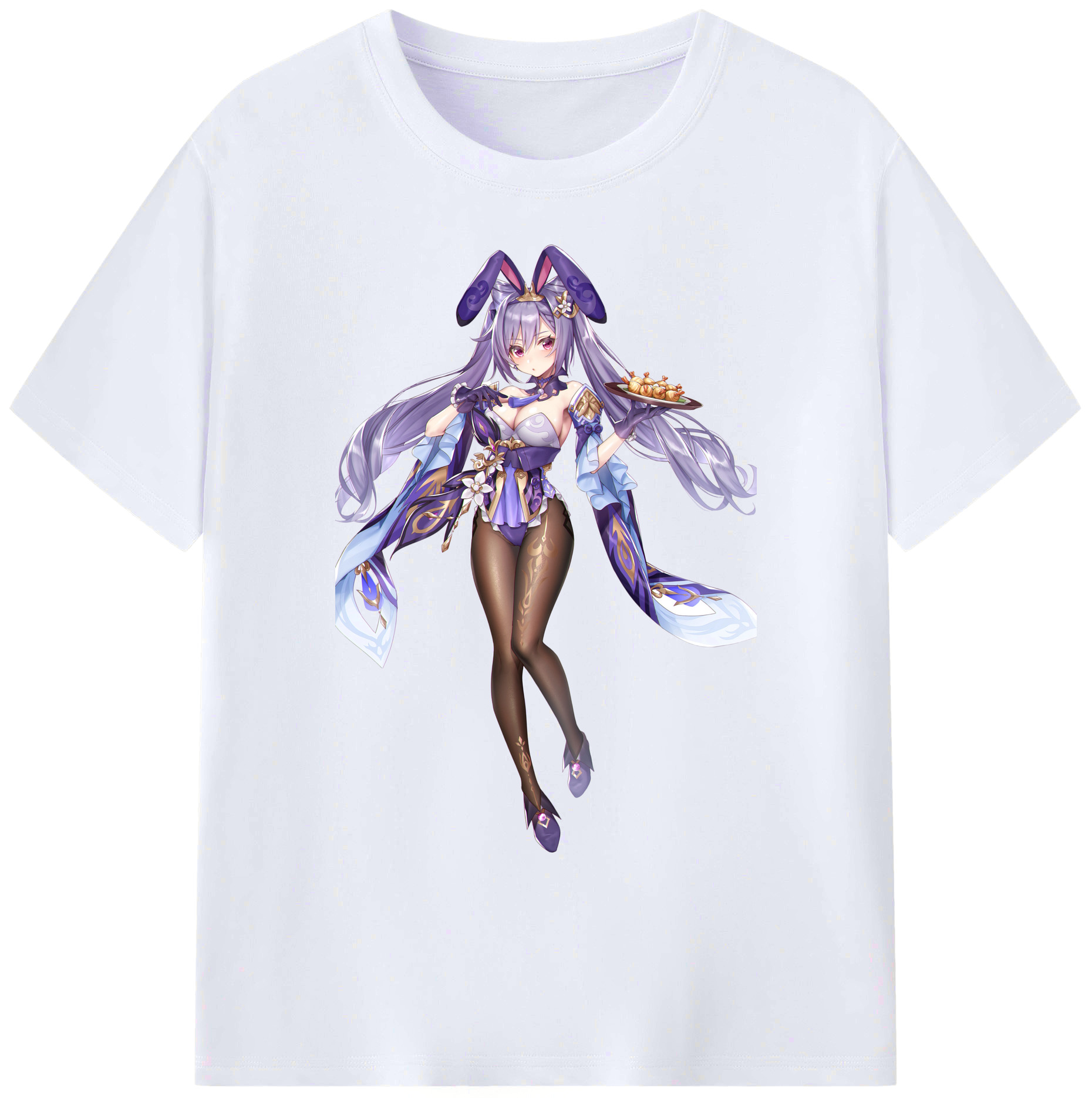 げんし神 刻晴 こくせい genshin Kokusei 綿100％ メンズ半袖Tシャツ｜肌触りやわらか＆通気性