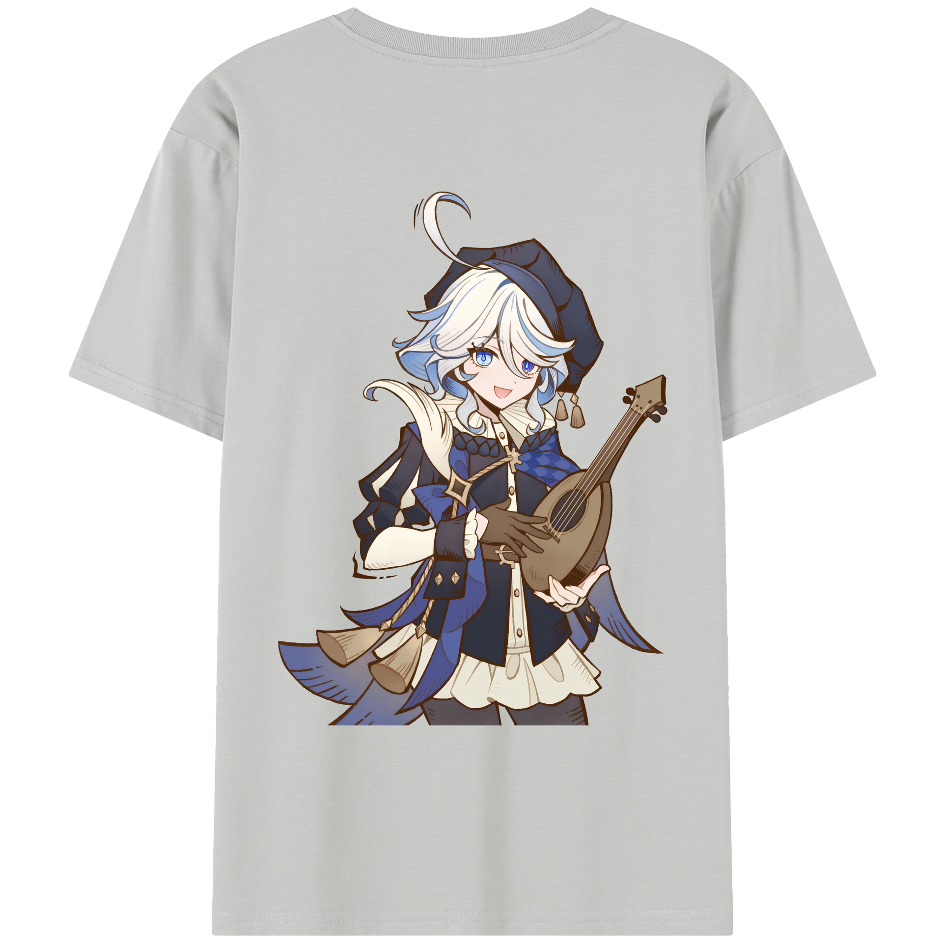 げんし神 フリーナ genshin Furina レディース半袖Tシャツ(バックプリント)
