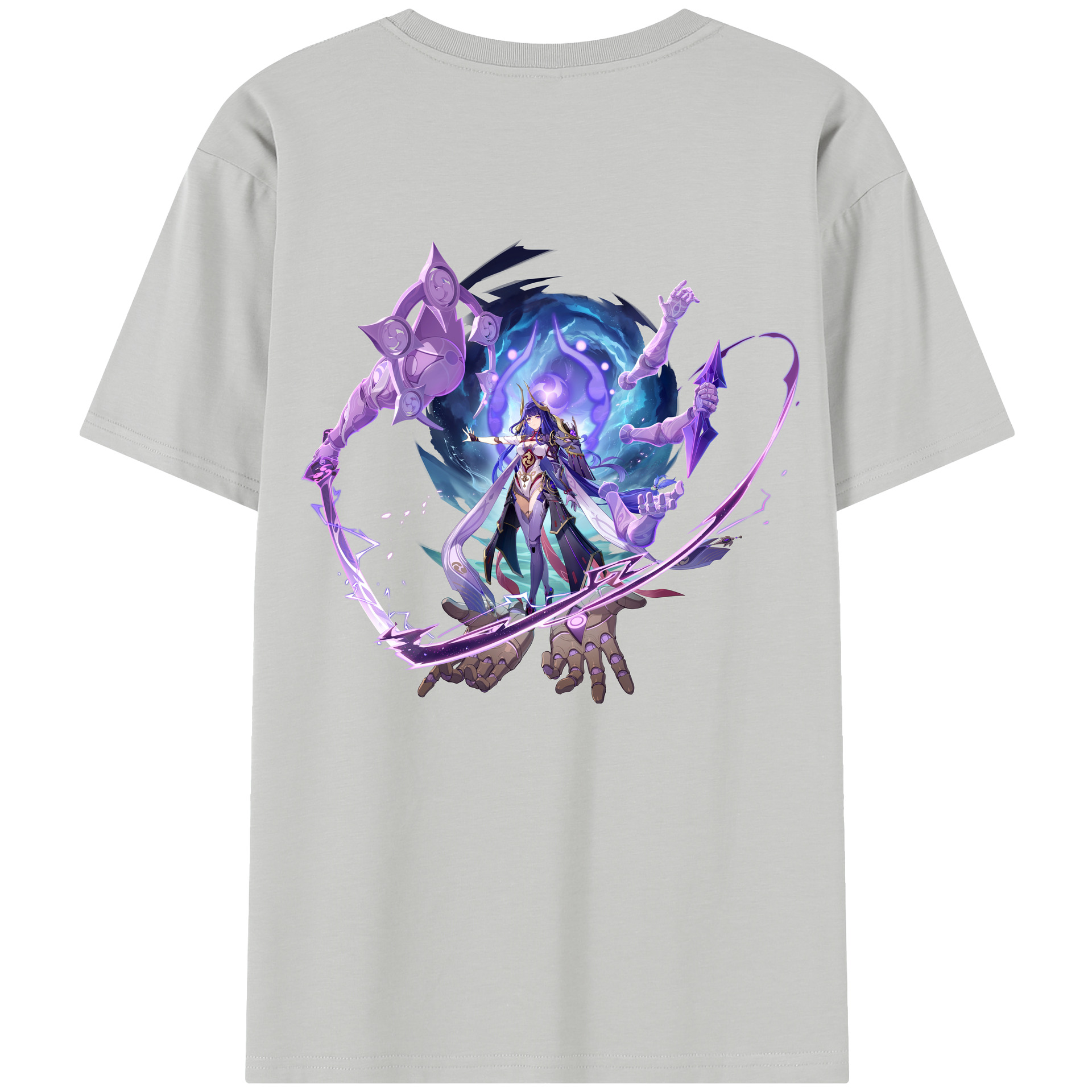 げんし神 雷電将軍 らいでんしょうぐん genshin Raiden Shogun レディース半袖Tシャツ(バックプリント)