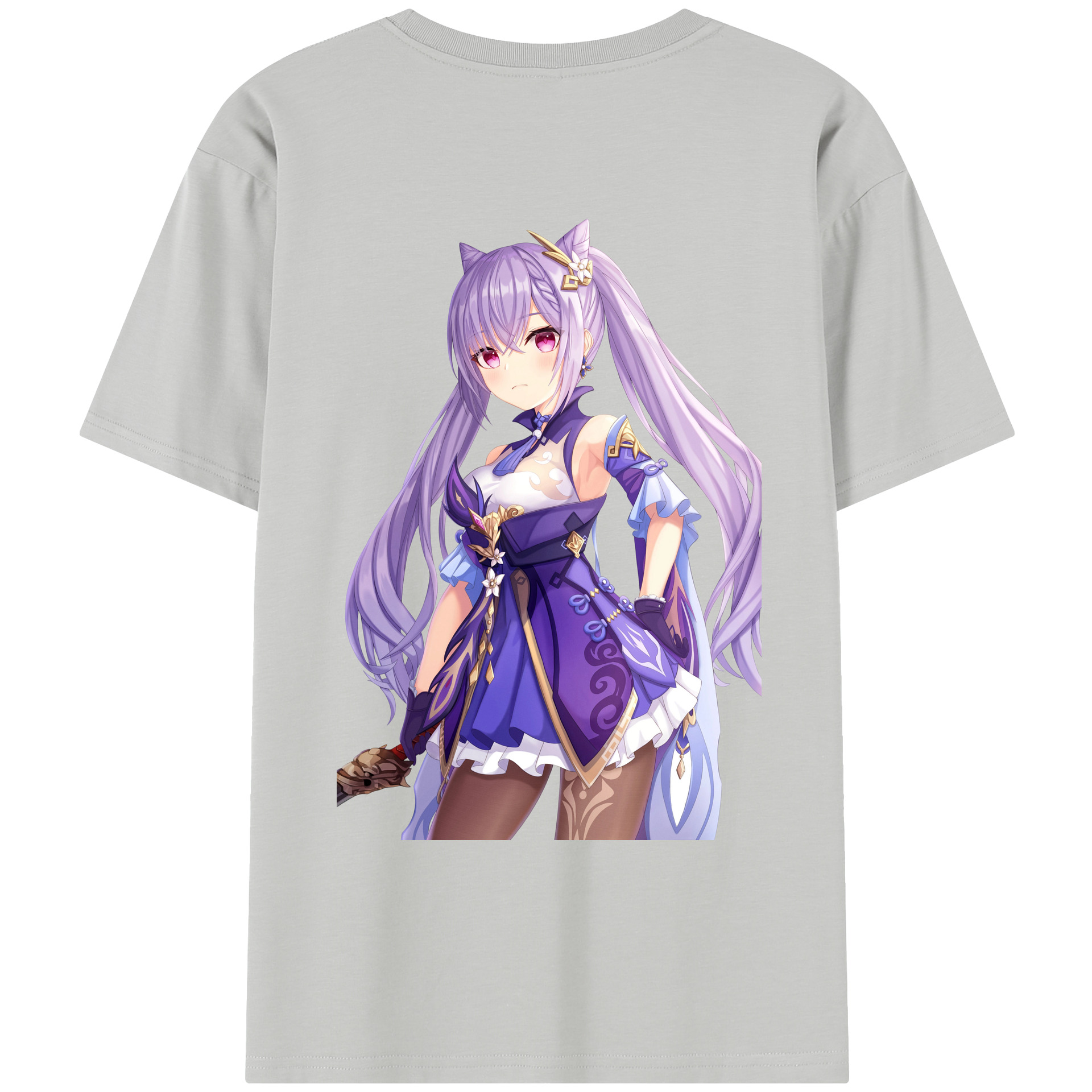 げんし神 刻晴 こくせい genshin Kokusei レディース半袖Tシャツ(バックプリント)