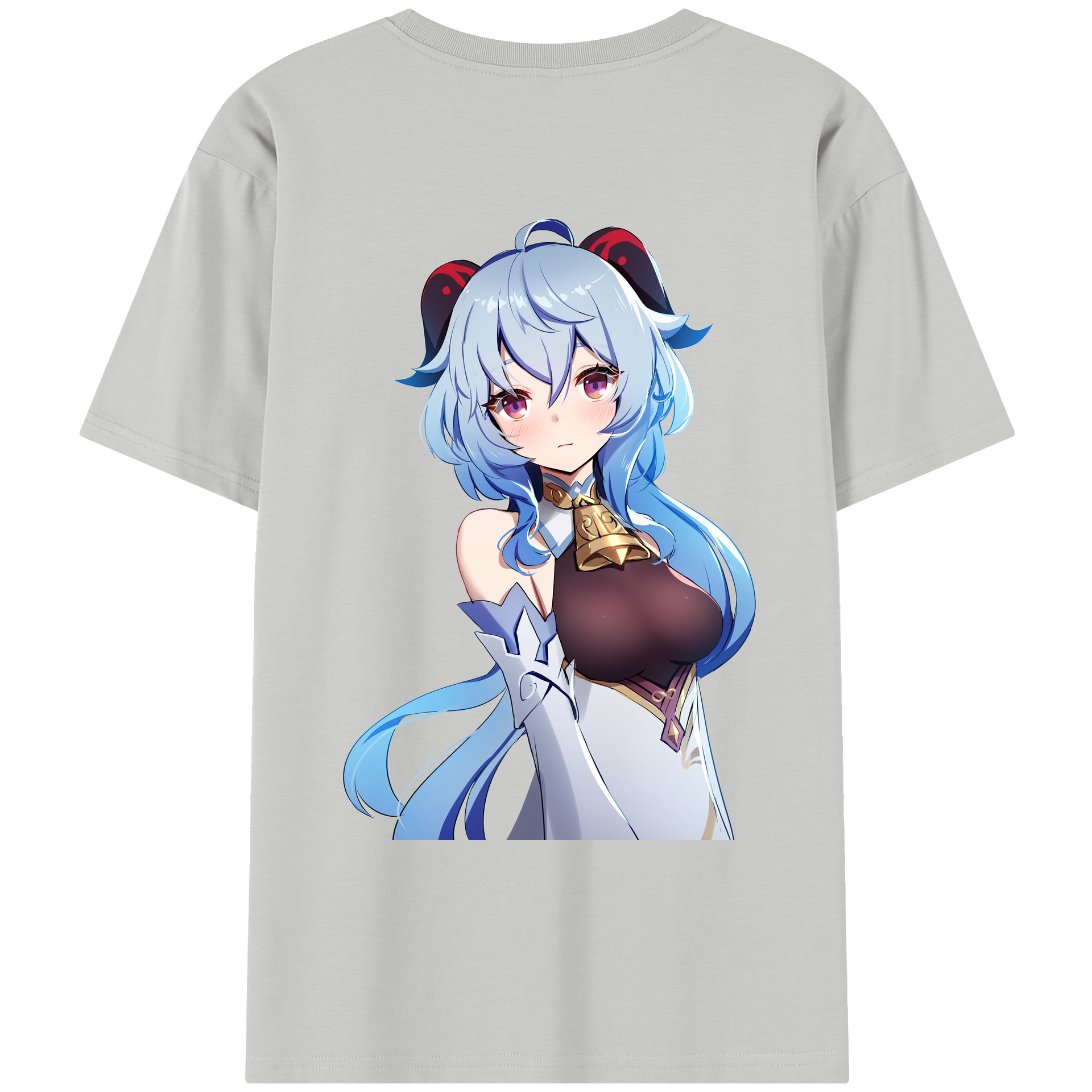 げんし神 甘雨 かんう genshin Ganyu レディース半袖Tシャツ(バックプリント)