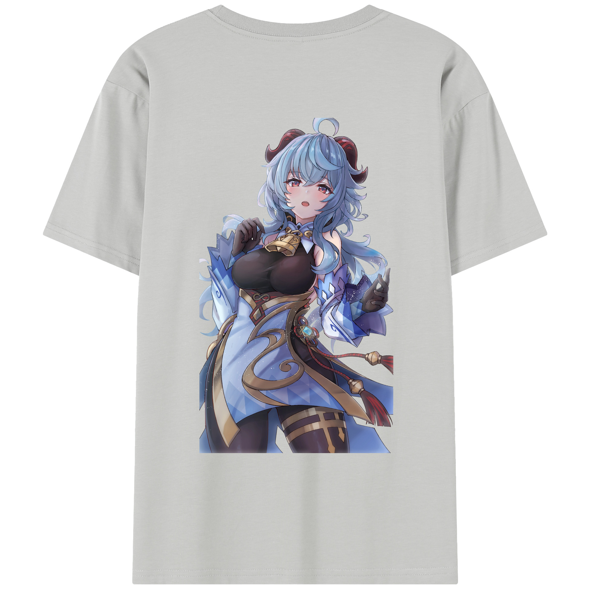 げんし神 甘雨 かんう genshin Ganyu レディース半袖Tシャツ(バックプリント)