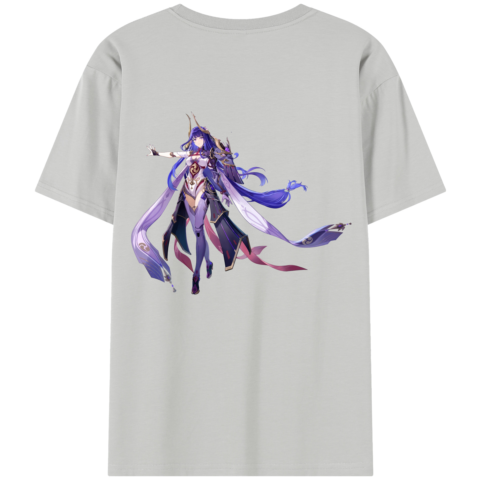 げんし神 雷電将軍 らいでんしょうぐん genshin Raiden Shogun レディース半袖Tシャツ(バックプリント)