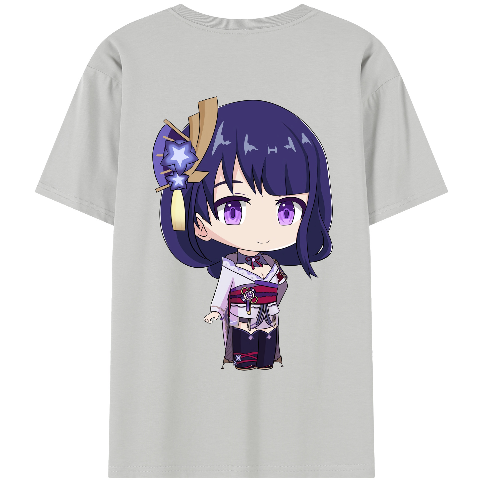 げんし神 雷電将軍 らいでんしょうぐん genshin Raiden Shogun レディース半袖Tシャツ(バックプリント)