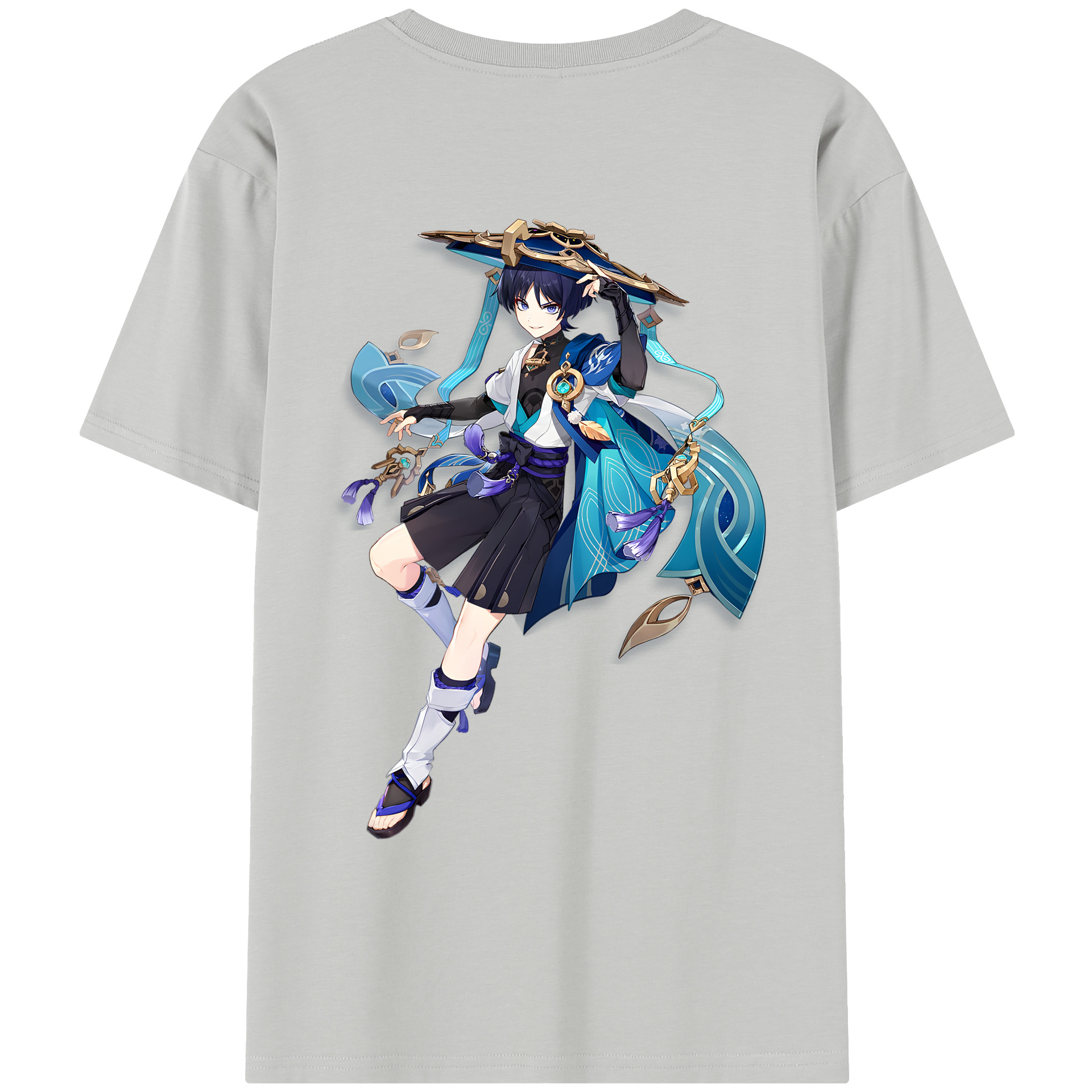 げんし神 さんペい genshin Sanpei レディース半袖Tシャツ(バックプリント)