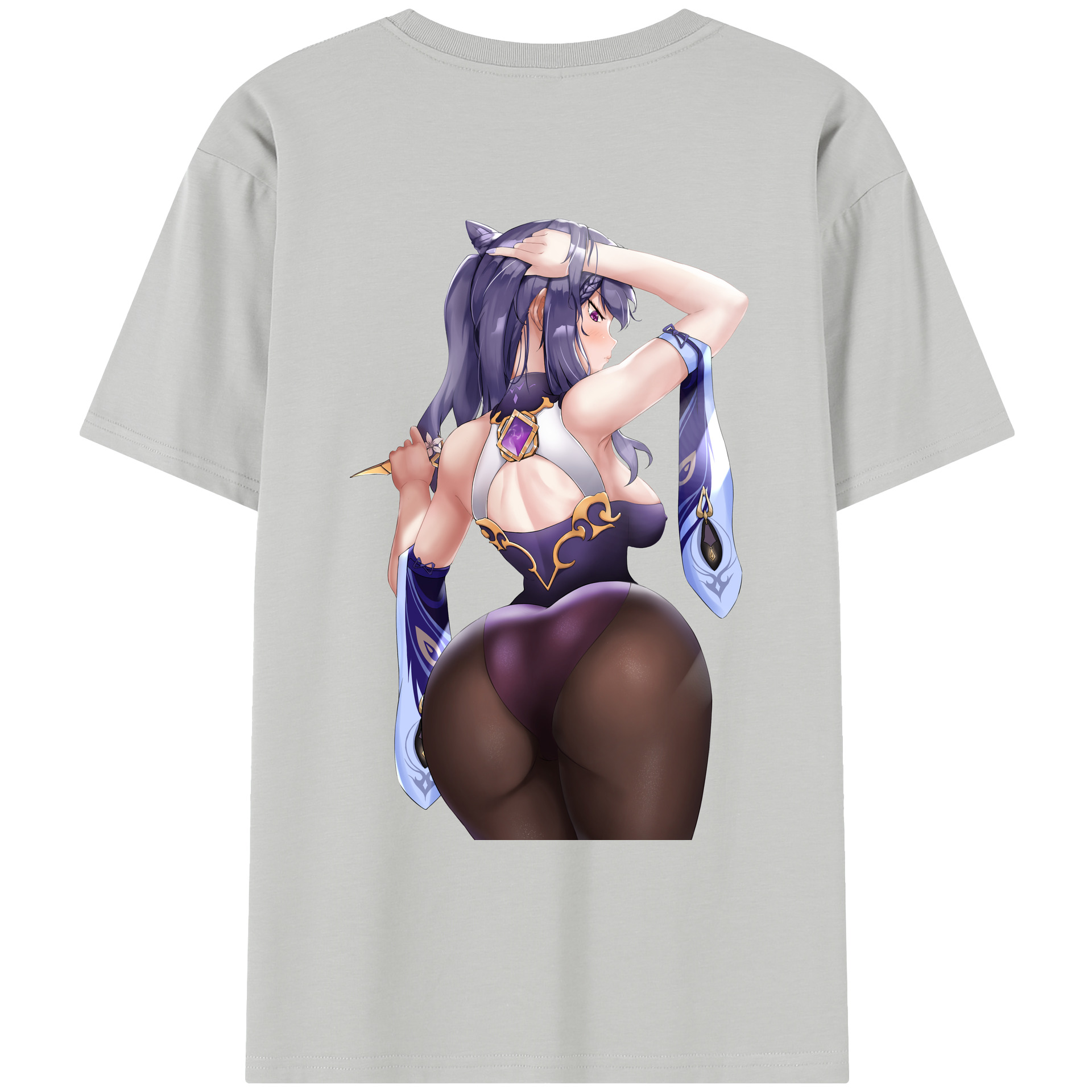 げんし神 刻晴 こくせい genshin Kokusei レディース半袖Tシャツ(バックプリント)