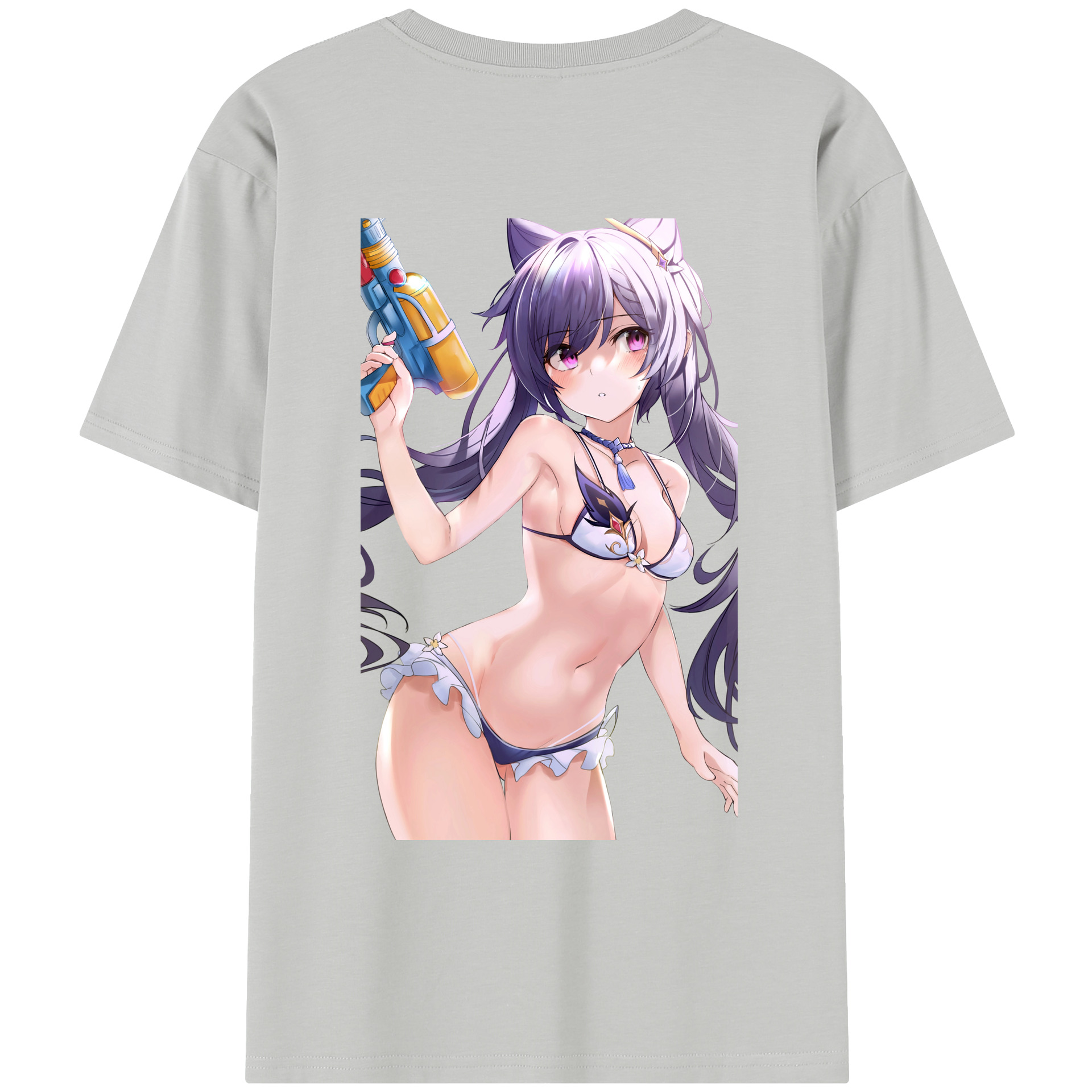 げんし神 刻晴 こくせい genshin Kokusei レディース半袖Tシャツ(バックプリント)