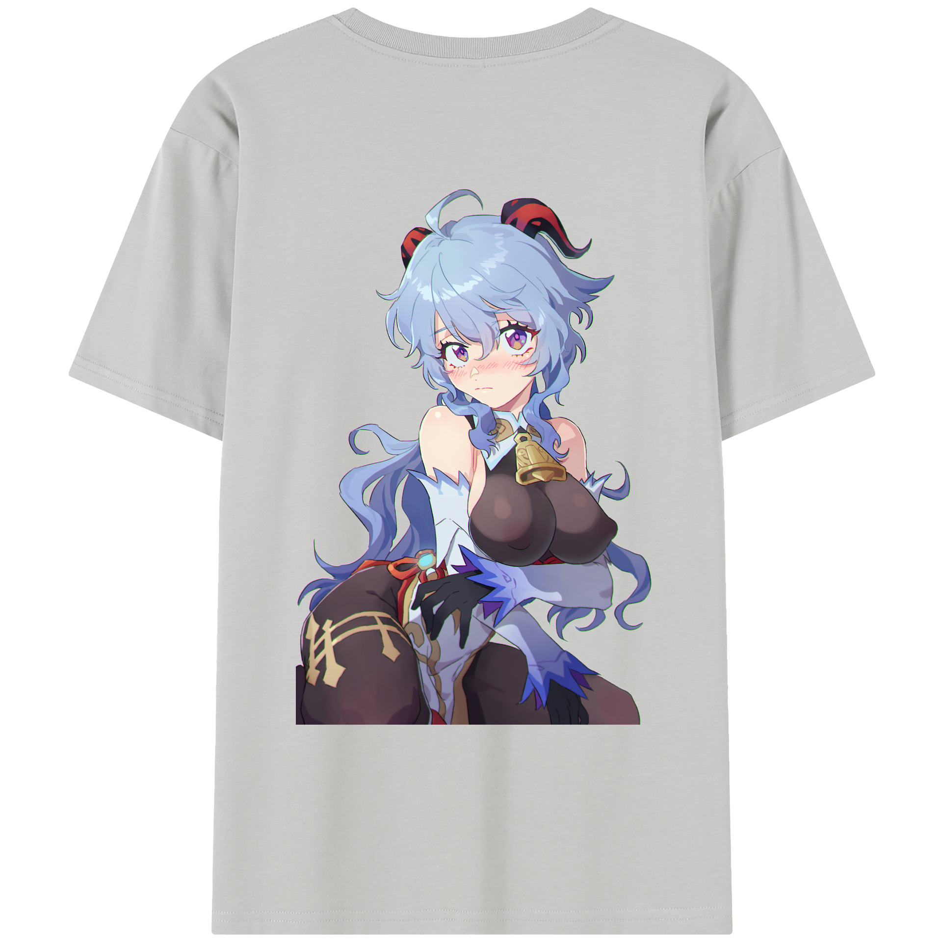 げんし神 甘雨 かんう genshin Ganyu レディース半袖Tシャツ(バックプリント)