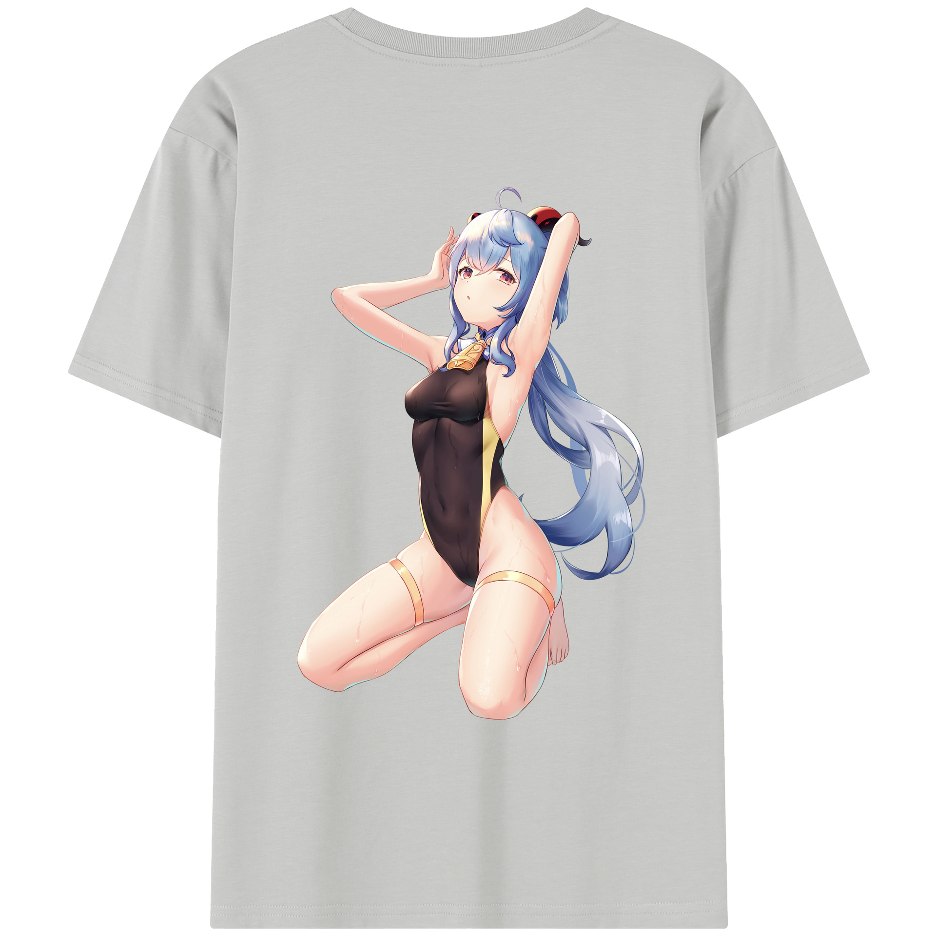 げんし神 甘雨 かんう genshin Ganyu レディース半袖Tシャツ(バックプリント)