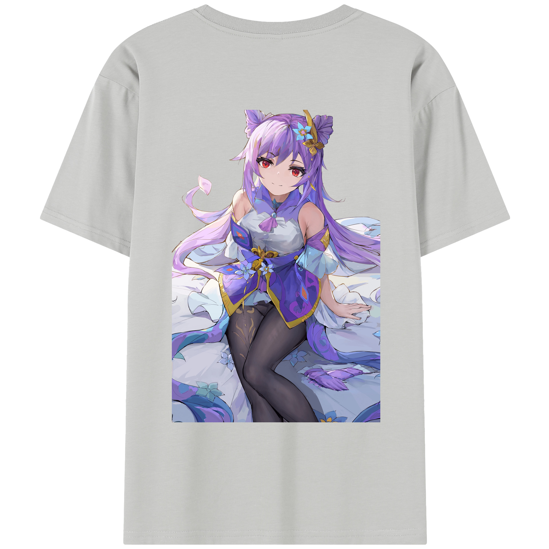 げんし神 刻晴 こくせい genshin Kokusei レディース半袖Tシャツ(バックプリント)
