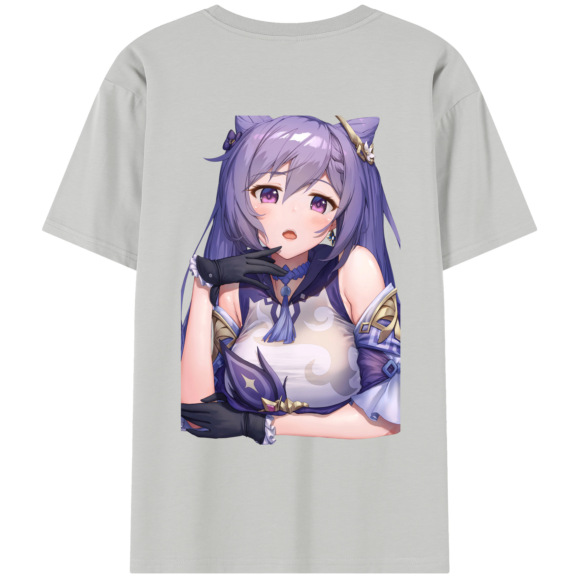 げんし神 刻晴 こくせい genshin Kokusei レディース半袖Tシャツ(バックプリント)