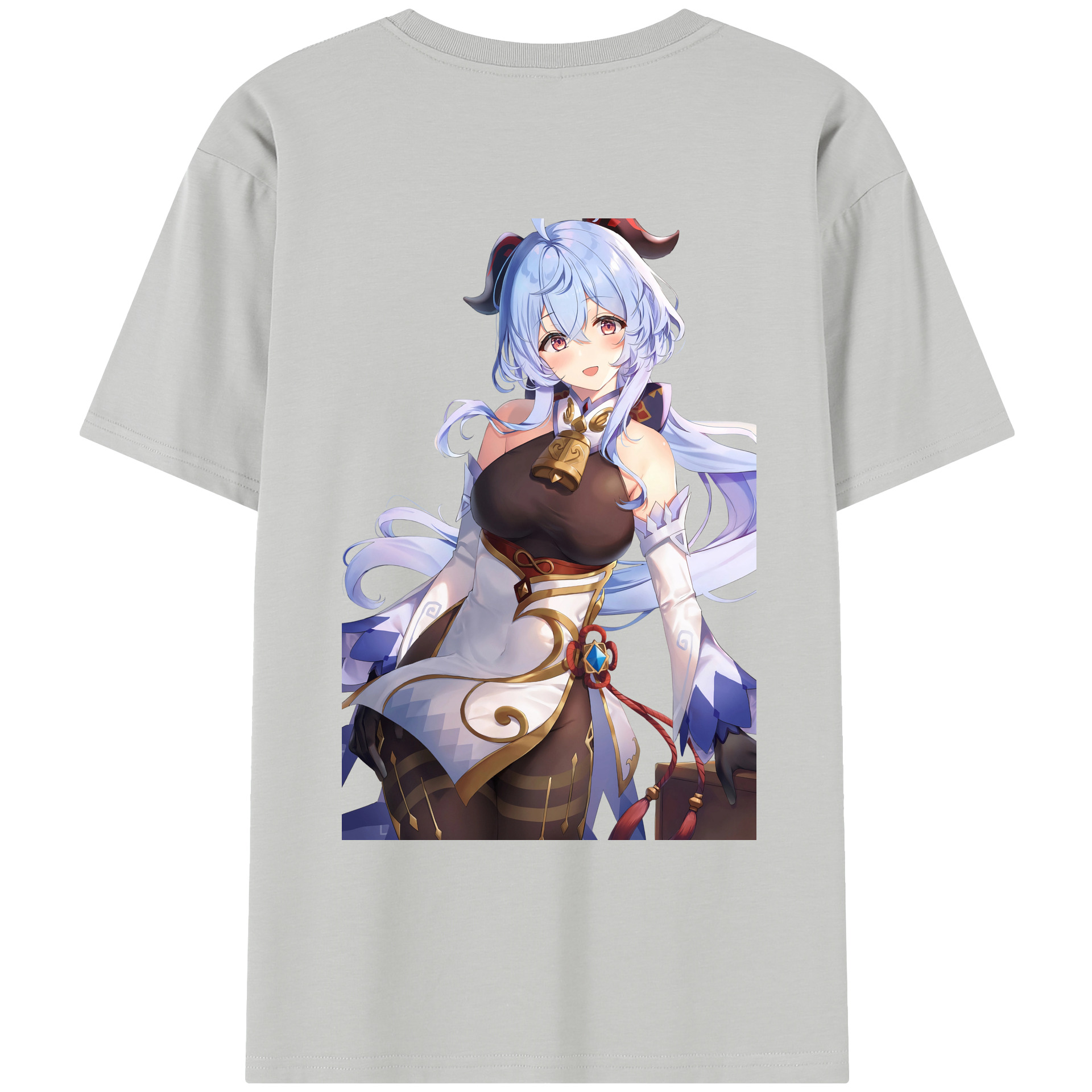 げんし神 甘雨 かんう genshin Ganyu レディース半袖Tシャツ(バックプリント)