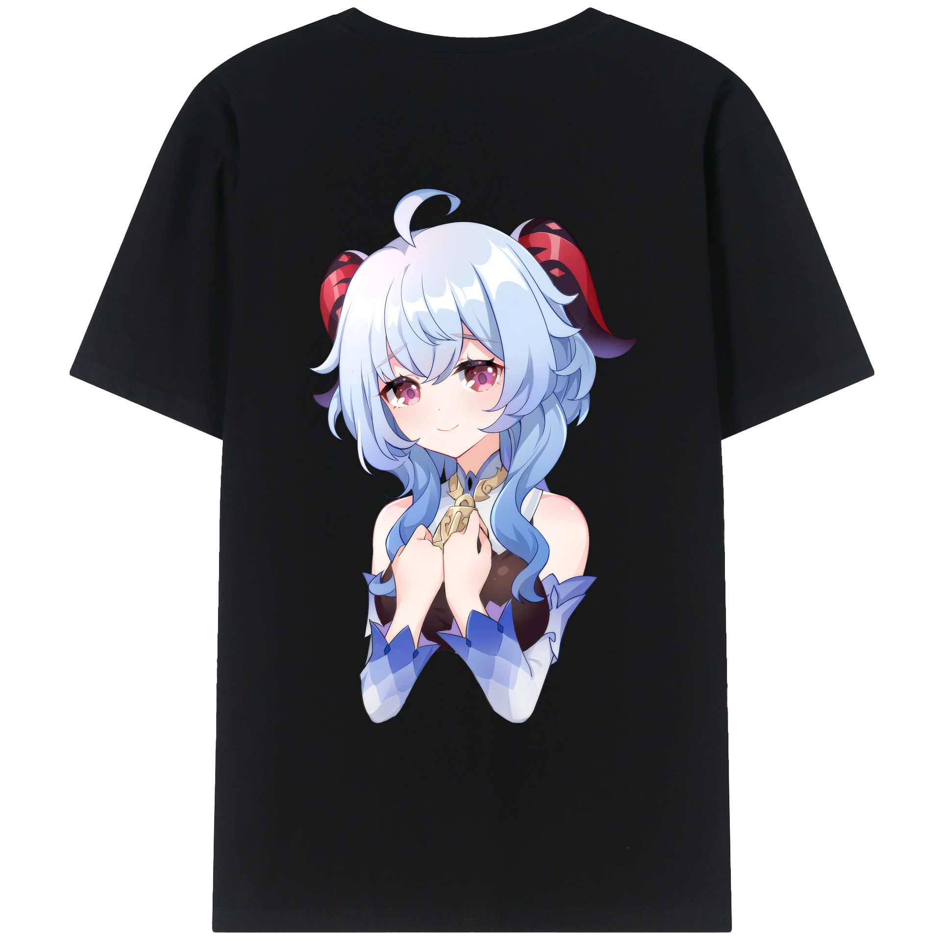 げんし神 甘雨 かんう genshin Ganyu レディース半袖Tシャツ(バックプリント)