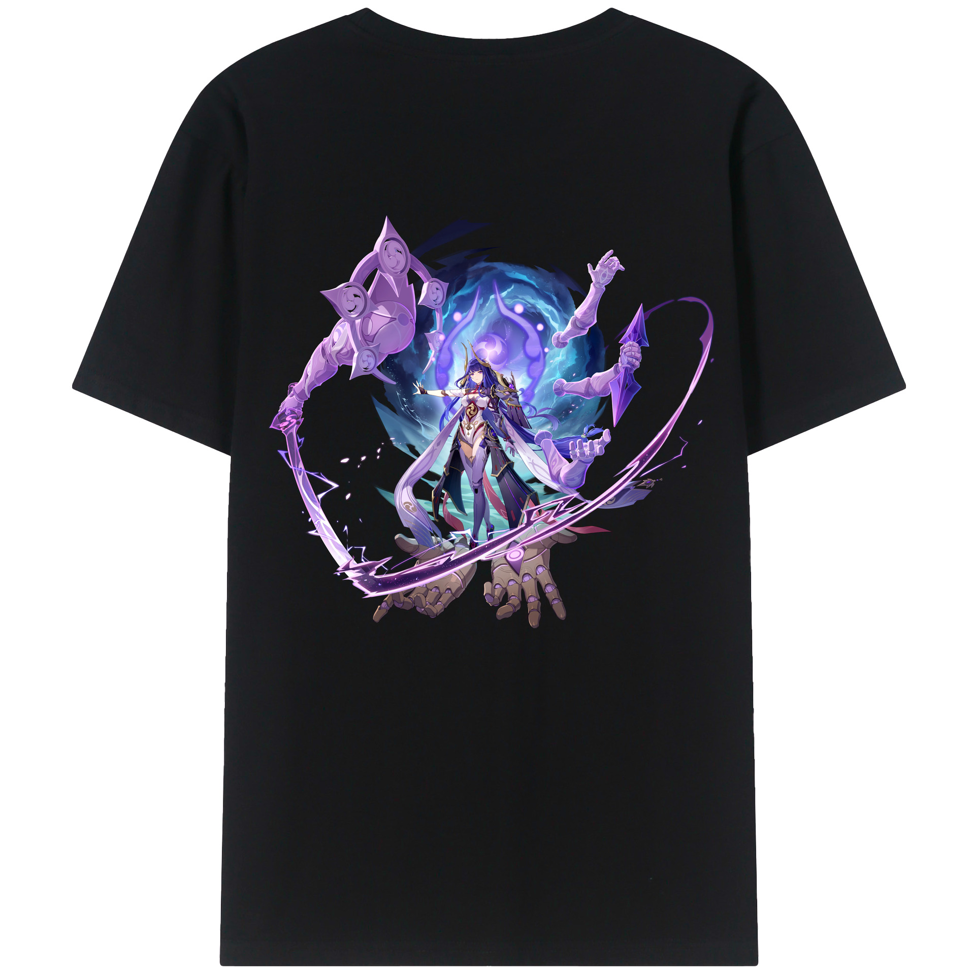げんし神 雷電将軍 らいでんしょうぐん genshin Raiden Shogun レディース半袖Tシャツ(バックプリント)