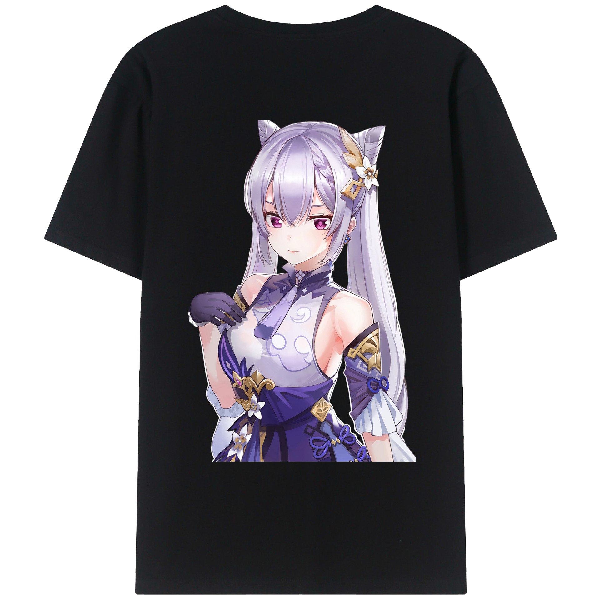 げんし神 刻晴 こくせい genshin Kokusei レディース半袖Tシャツ(バックプリント)