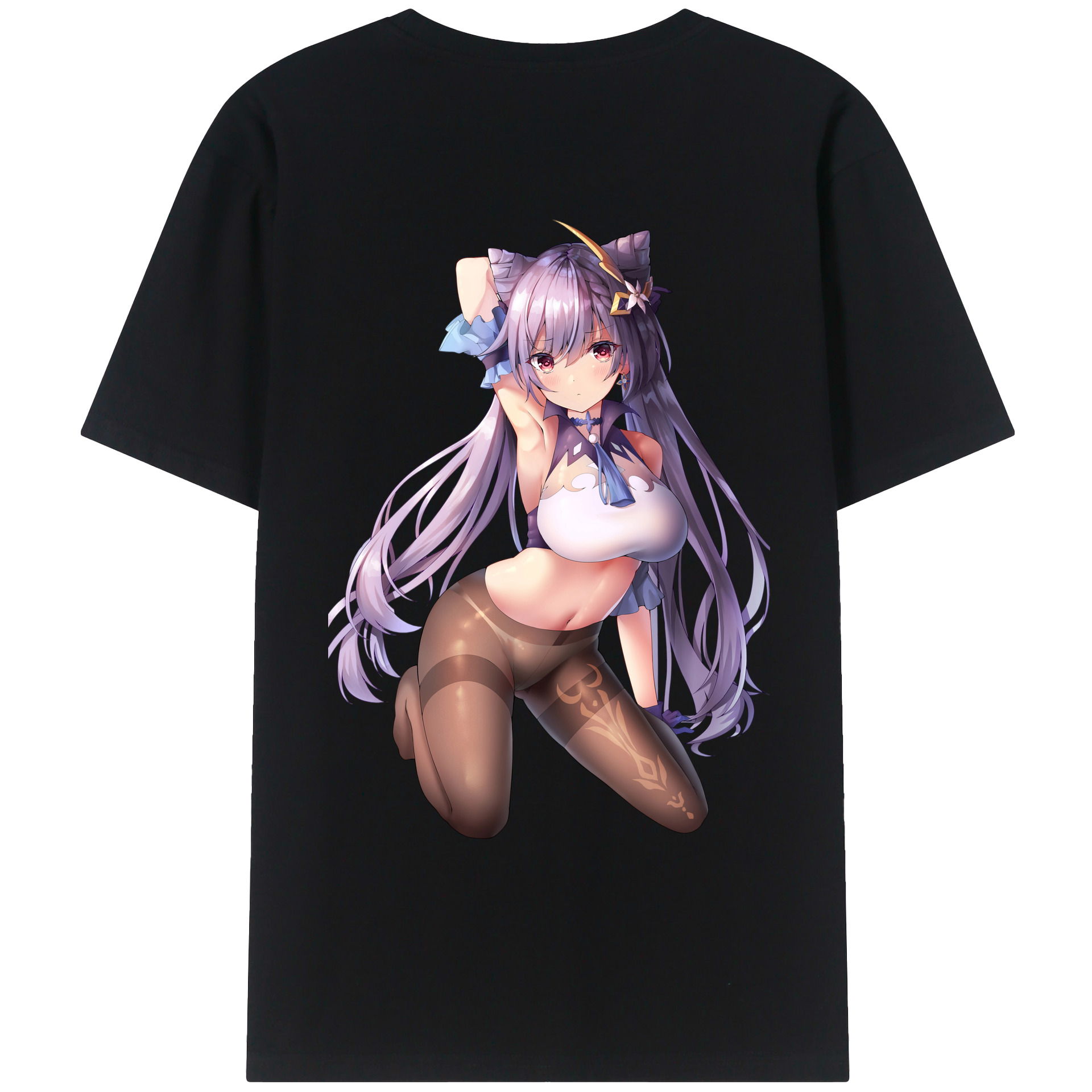 げんし神 刻晴 こくせい genshin Kokusei レディース半袖Tシャツ(バックプリント)