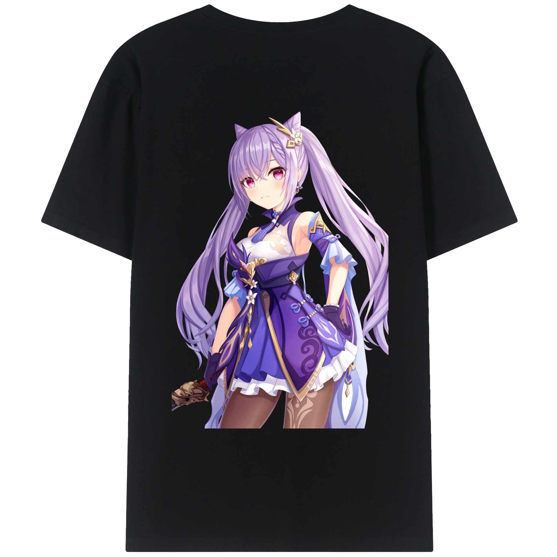 げんし神 刻晴 こくせい genshin Kokusei レディース半袖Tシャツ(バックプリント)