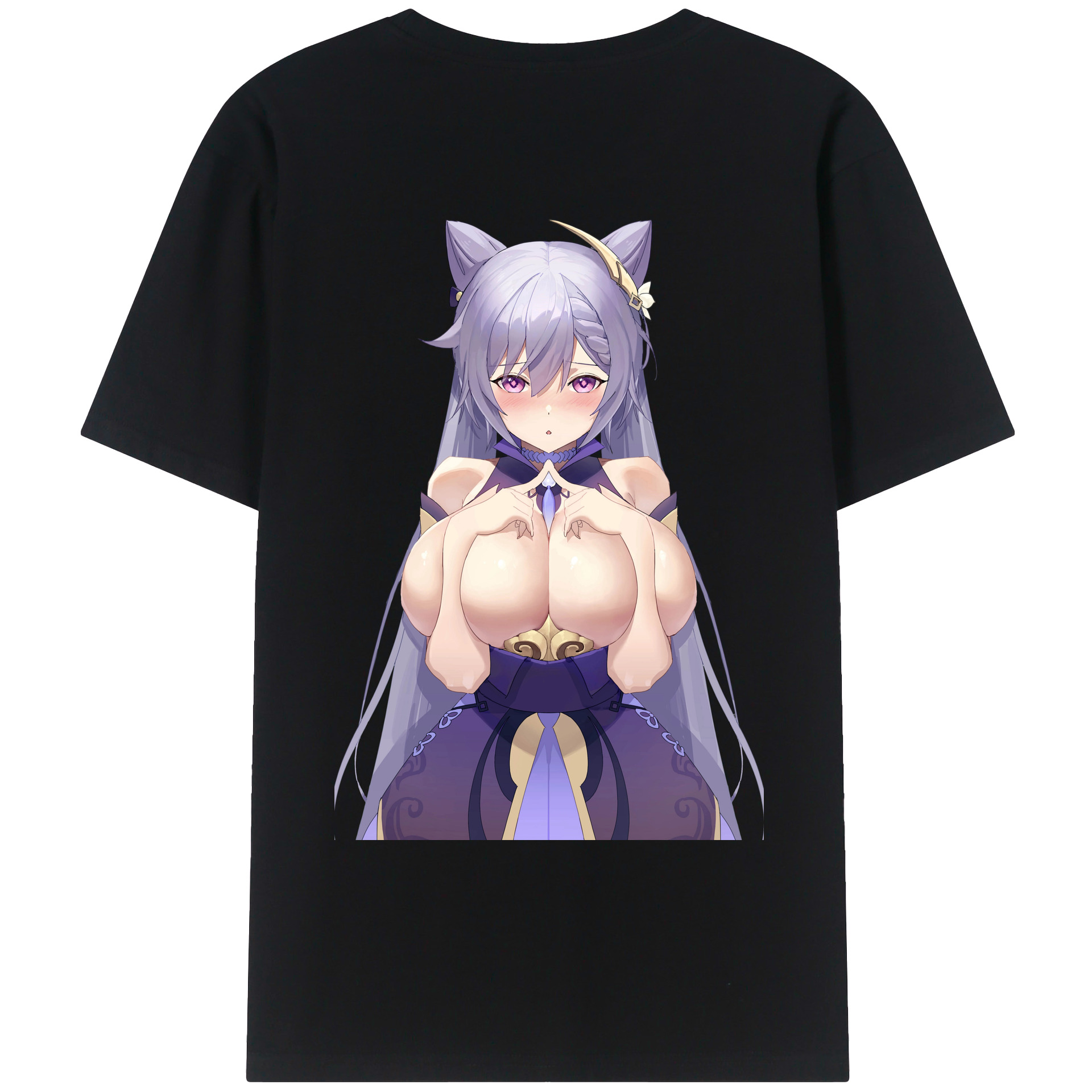 げんし神 刻晴 こくせい genshin Kokusei レディース半袖Tシャツ(バックプリント)