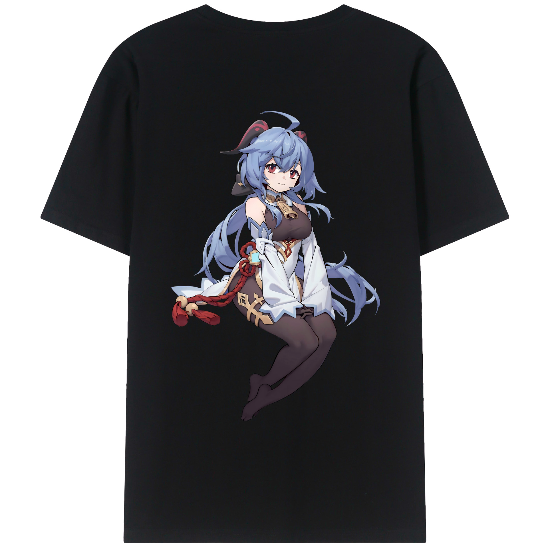 げんし神 甘雨 かんう genshin Ganyu レディース半袖Tシャツ(バックプリント)