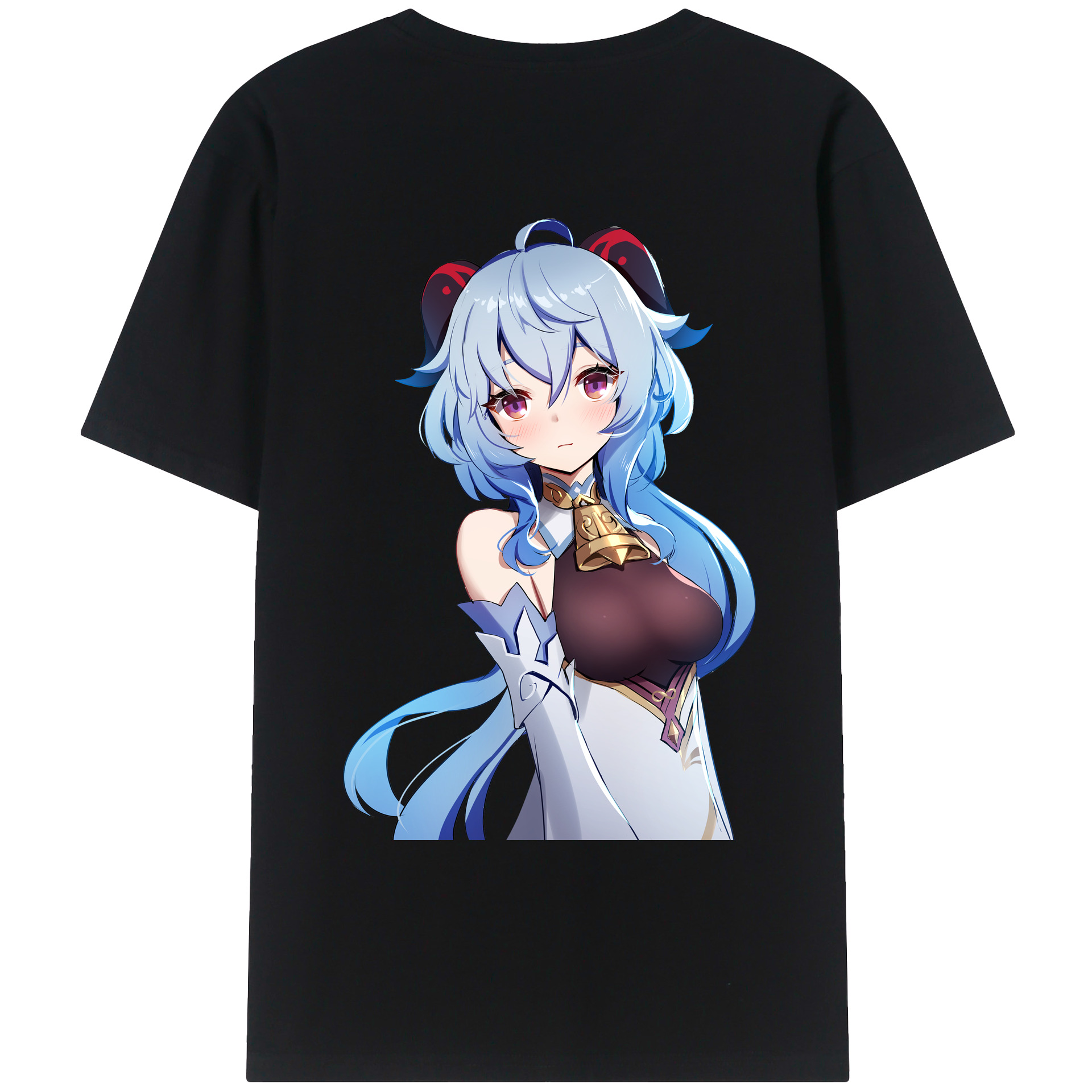 げんし神 甘雨 かんう genshin Ganyu レディース半袖Tシャツ(バックプリント)