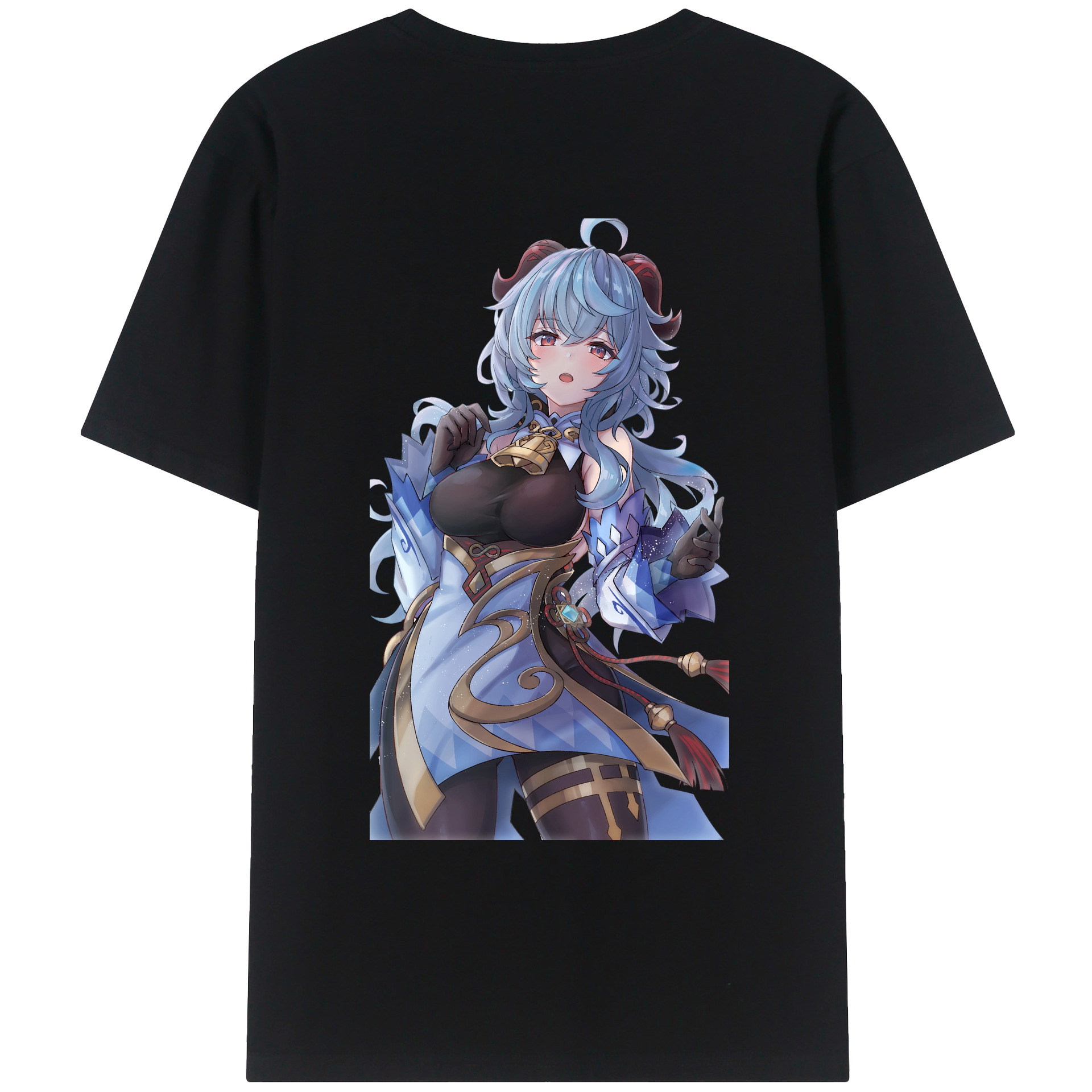 げんし神 甘雨 かんう genshin Ganyu レディース半袖Tシャツ(バックプリント)