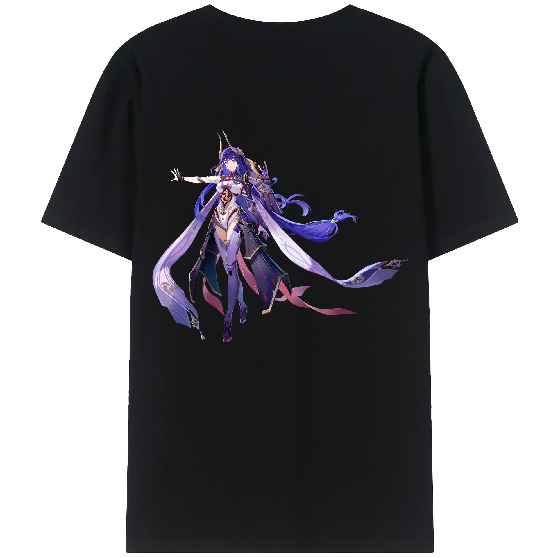 げんし神 雷電将軍 らいでんしょうぐん genshin Raiden Shogun レディース半袖Tシャツ(バックプリント)