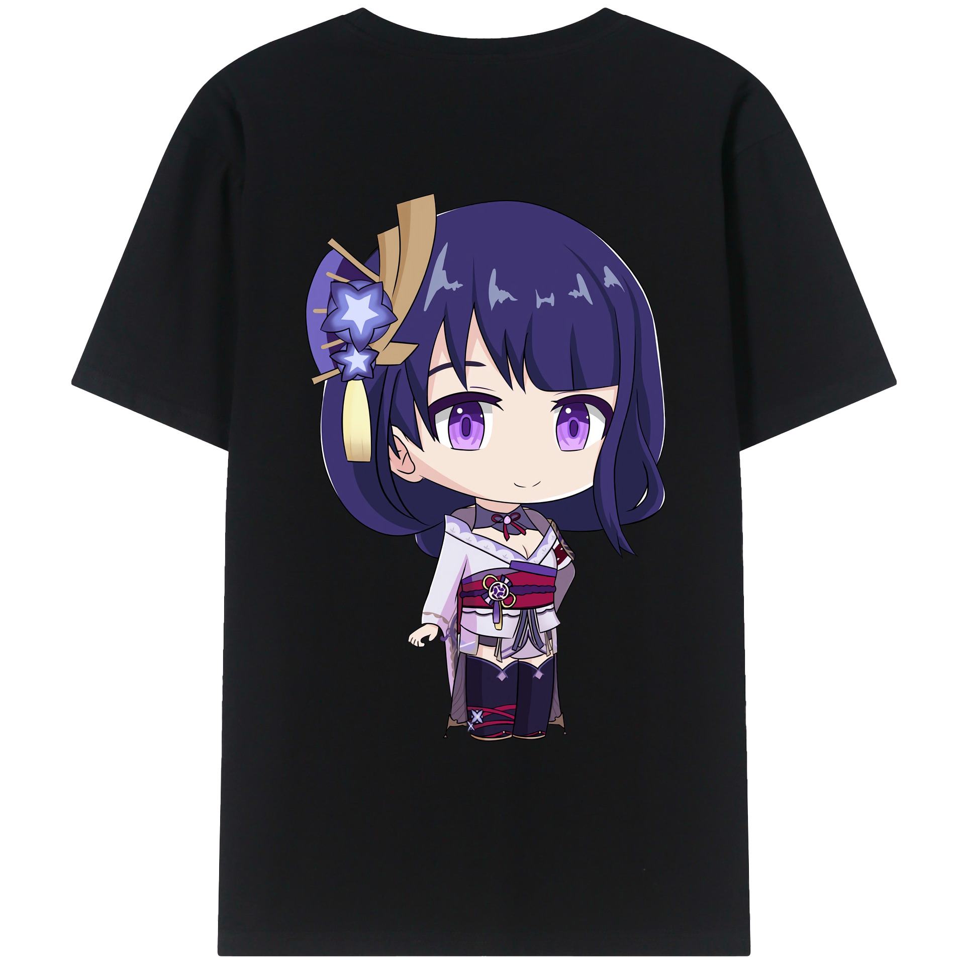 げんし神 雷電将軍 らいでんしょうぐん genshin Raiden Shogun レディース半袖Tシャツ(バックプリント)