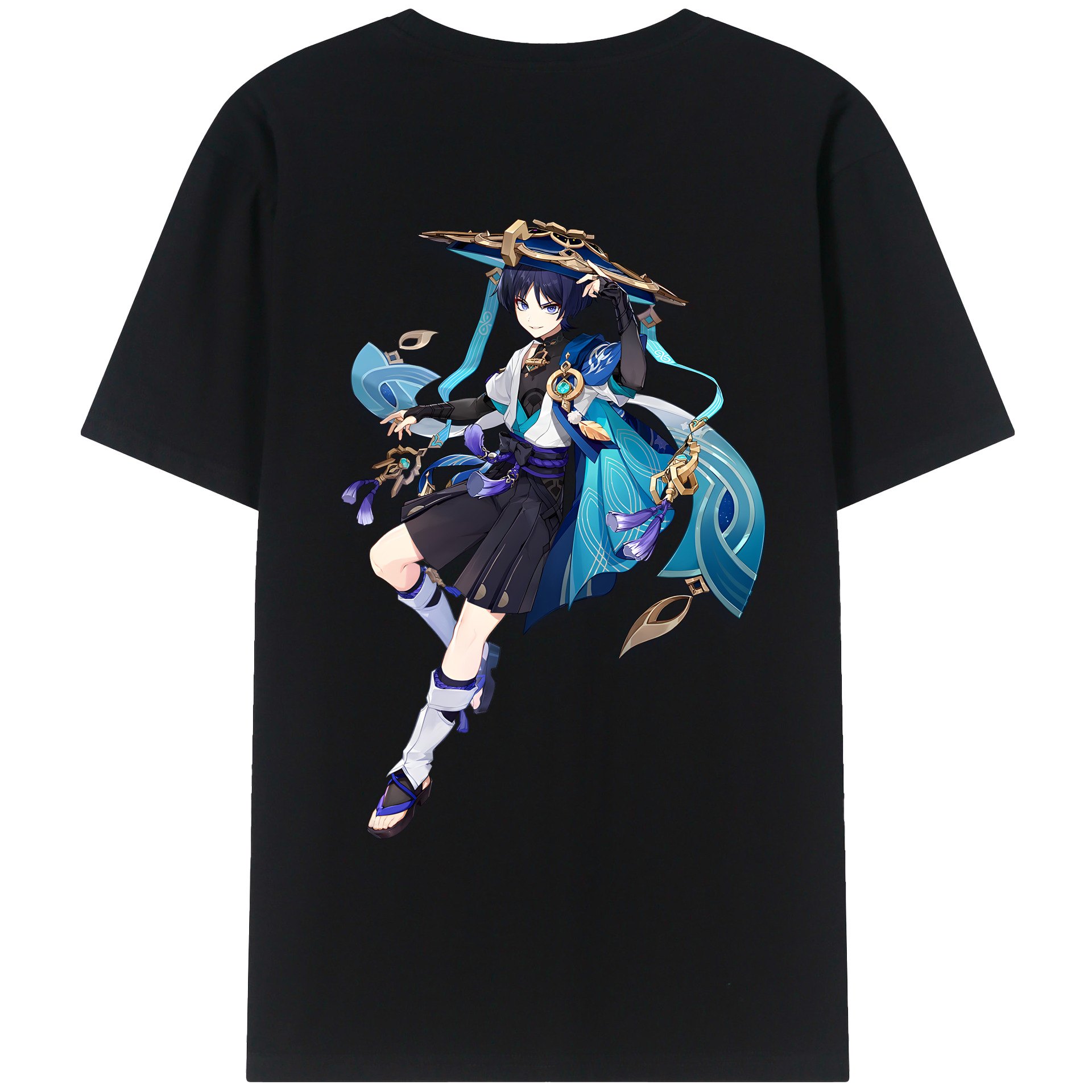 げんし神 さんペい genshin Sanpei レディース半袖Tシャツ(バックプリント)