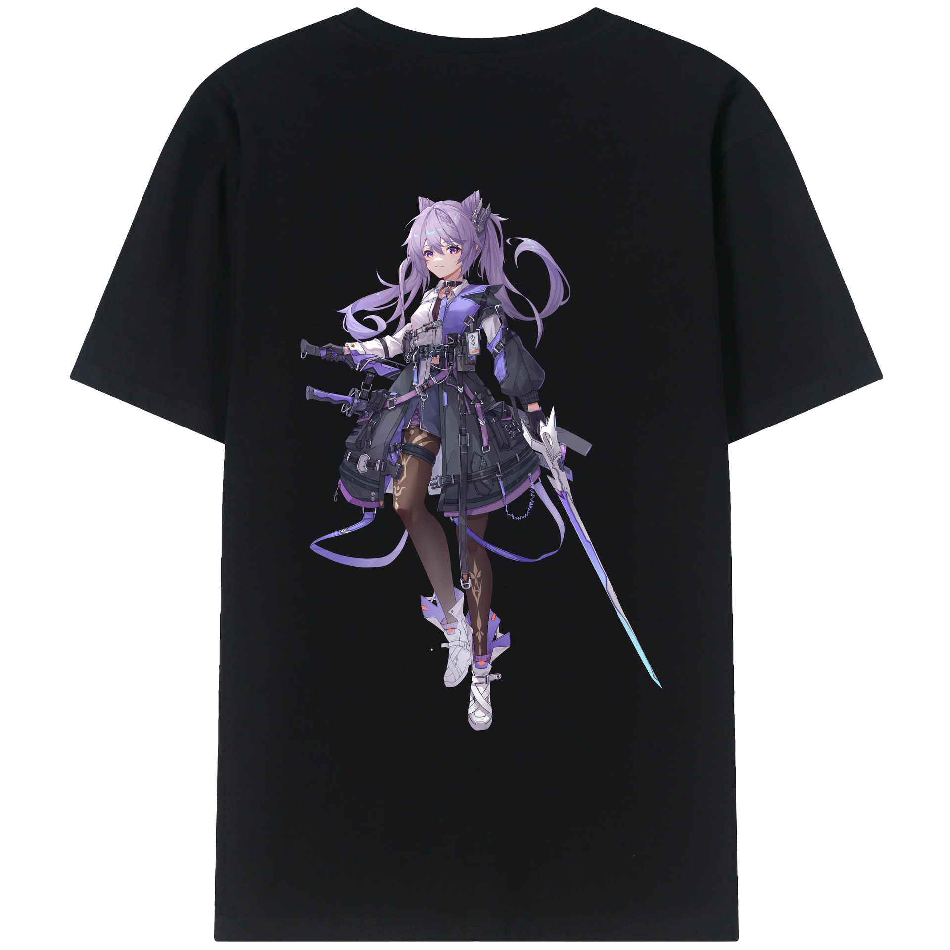 げんし神 刻晴 こくせい genshin Kokusei レディース半袖Tシャツ(バックプリント)