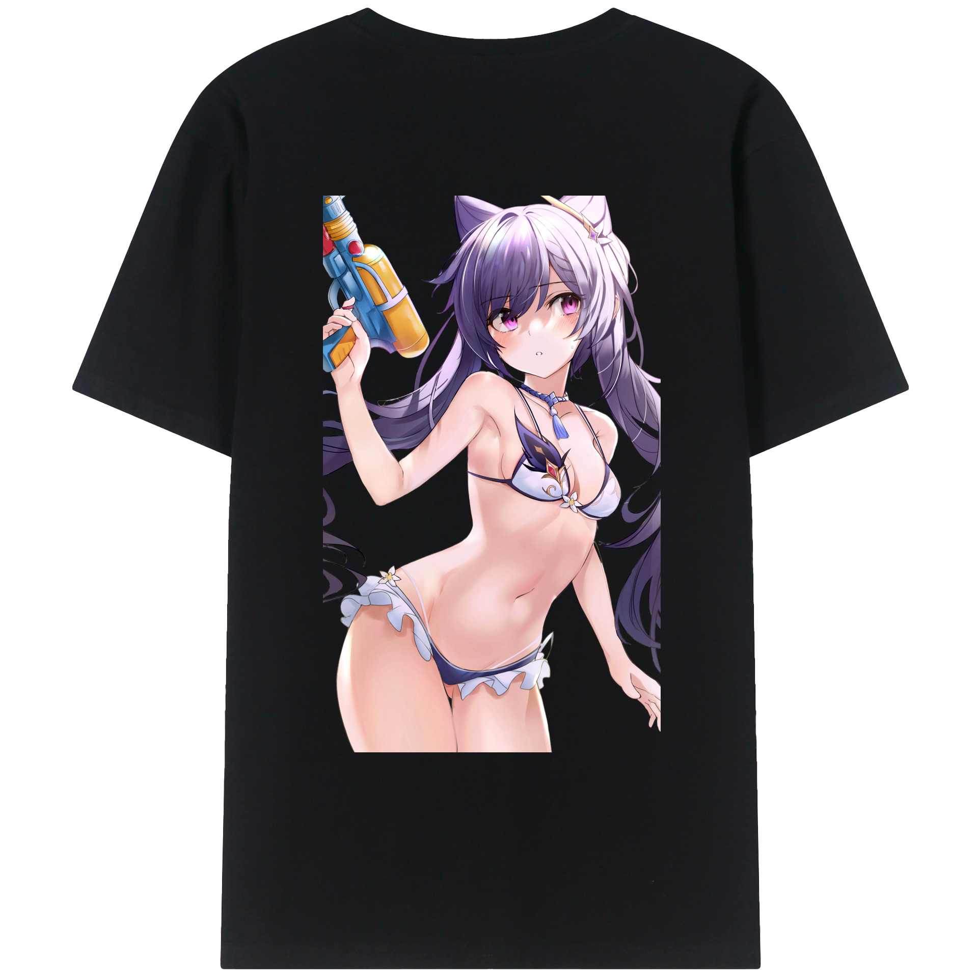 げんし神 刻晴 こくせい genshin Kokusei レディース半袖Tシャツ(バックプリント)