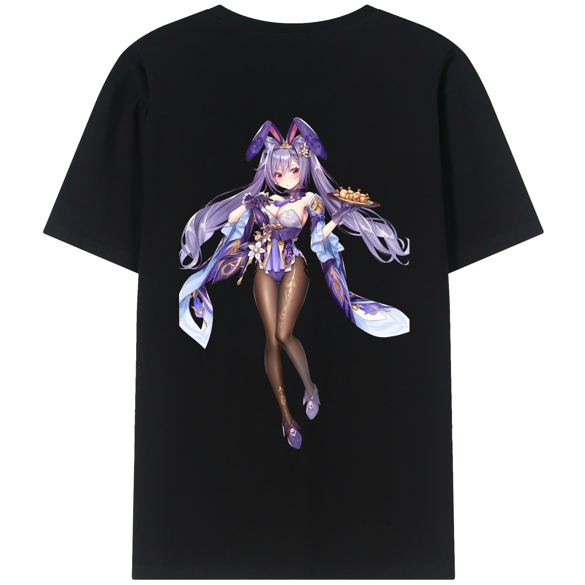 げんし神 刻晴 こくせい genshin Kokusei レディース半袖Tシャツ(バックプリント)