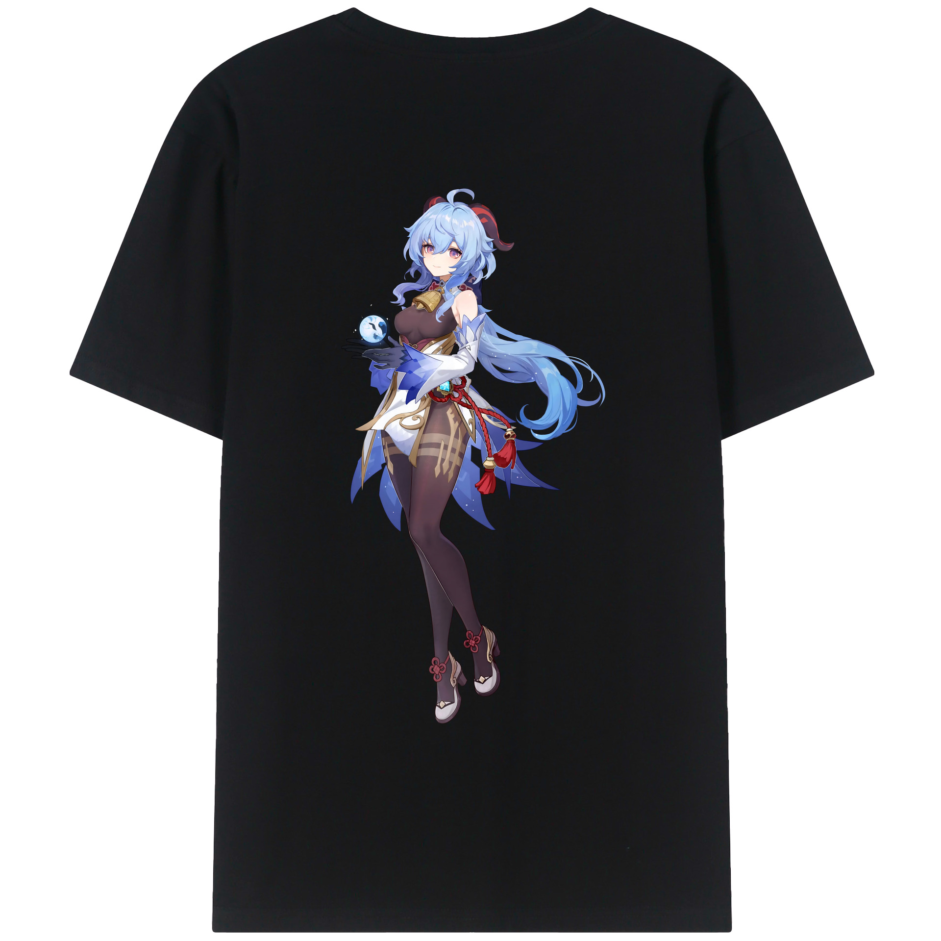 げんし神 甘雨 かんう genshin Ganyu レディース半袖Tシャツ(バックプリント)