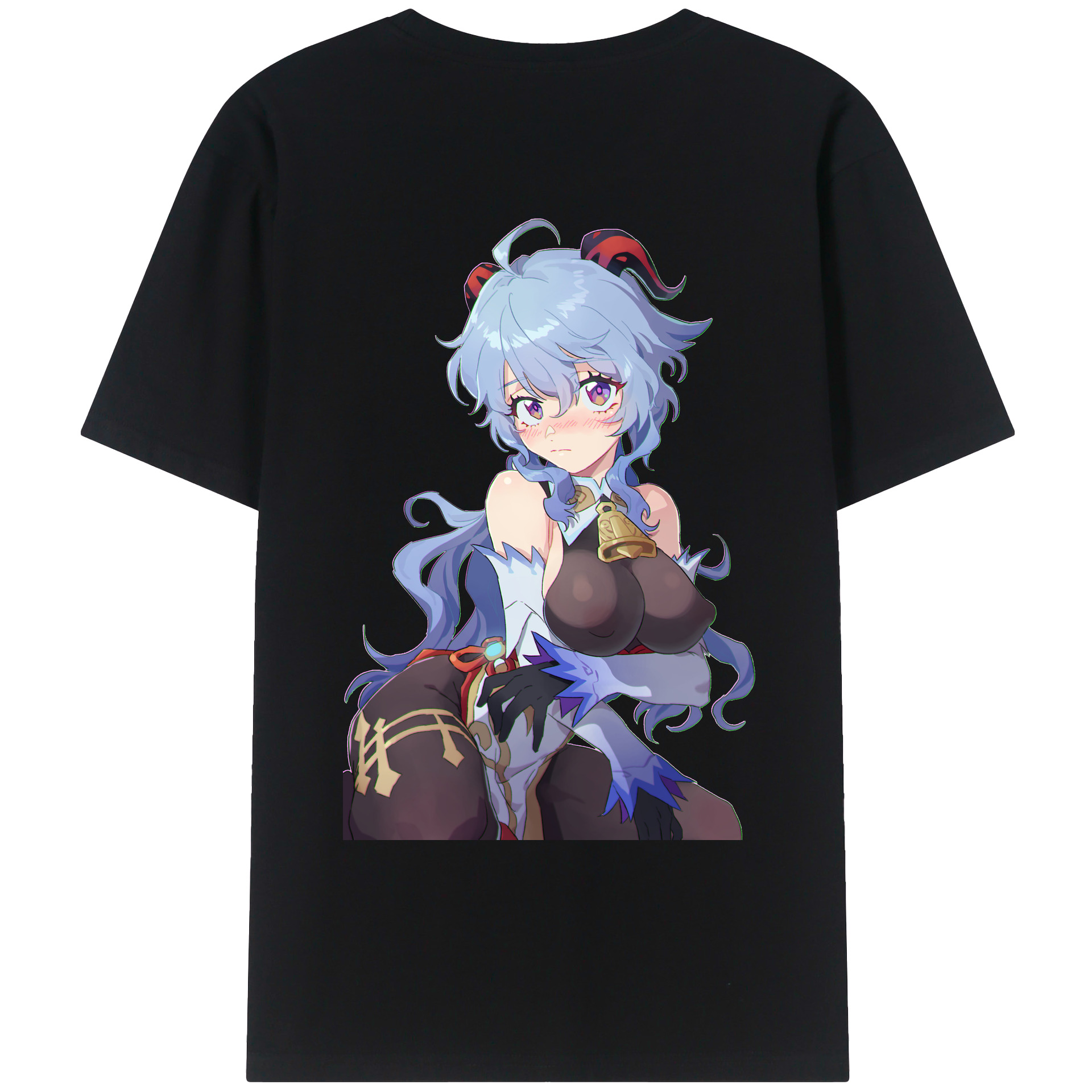 げんし神 甘雨 かんう genshin Ganyu レディース半袖Tシャツ(バックプリント)