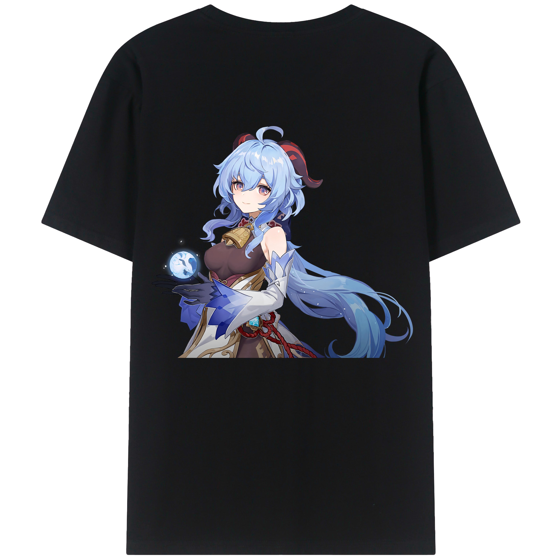 げんし神 甘雨 かんう genshin Ganyu レディース半袖Tシャツ(バックプリント)