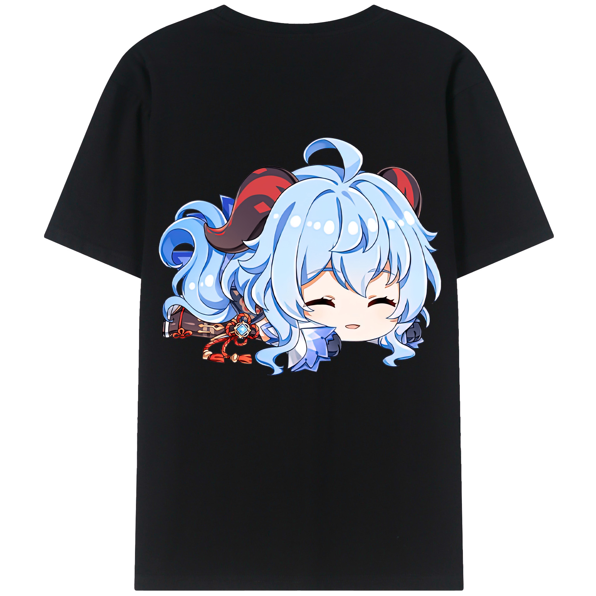 げんし神 甘雨 かんう genshin Ganyu レディース半袖Tシャツ(バックプリント)