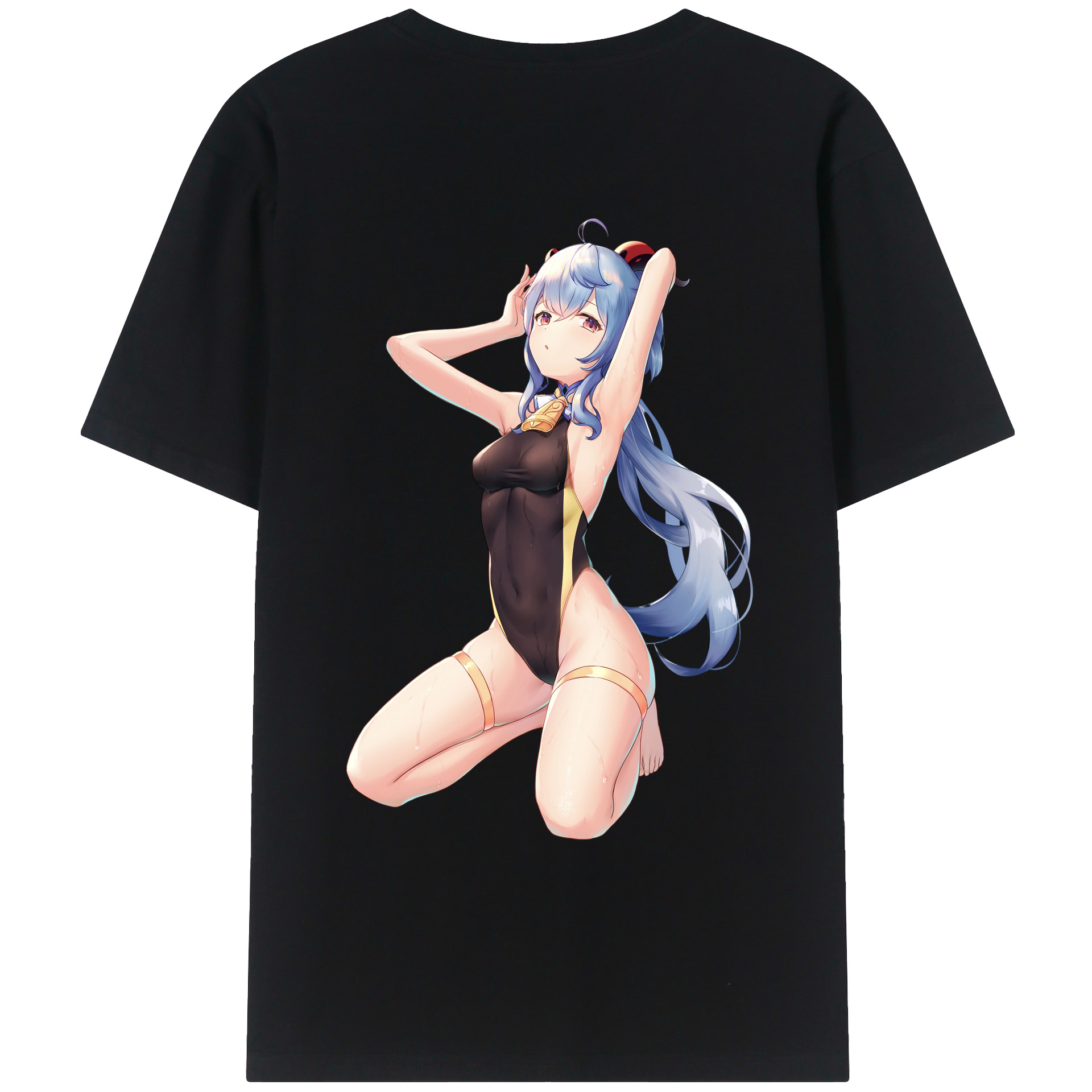 げんし神 甘雨 かんう genshin Ganyu レディース半袖Tシャツ(バックプリント)